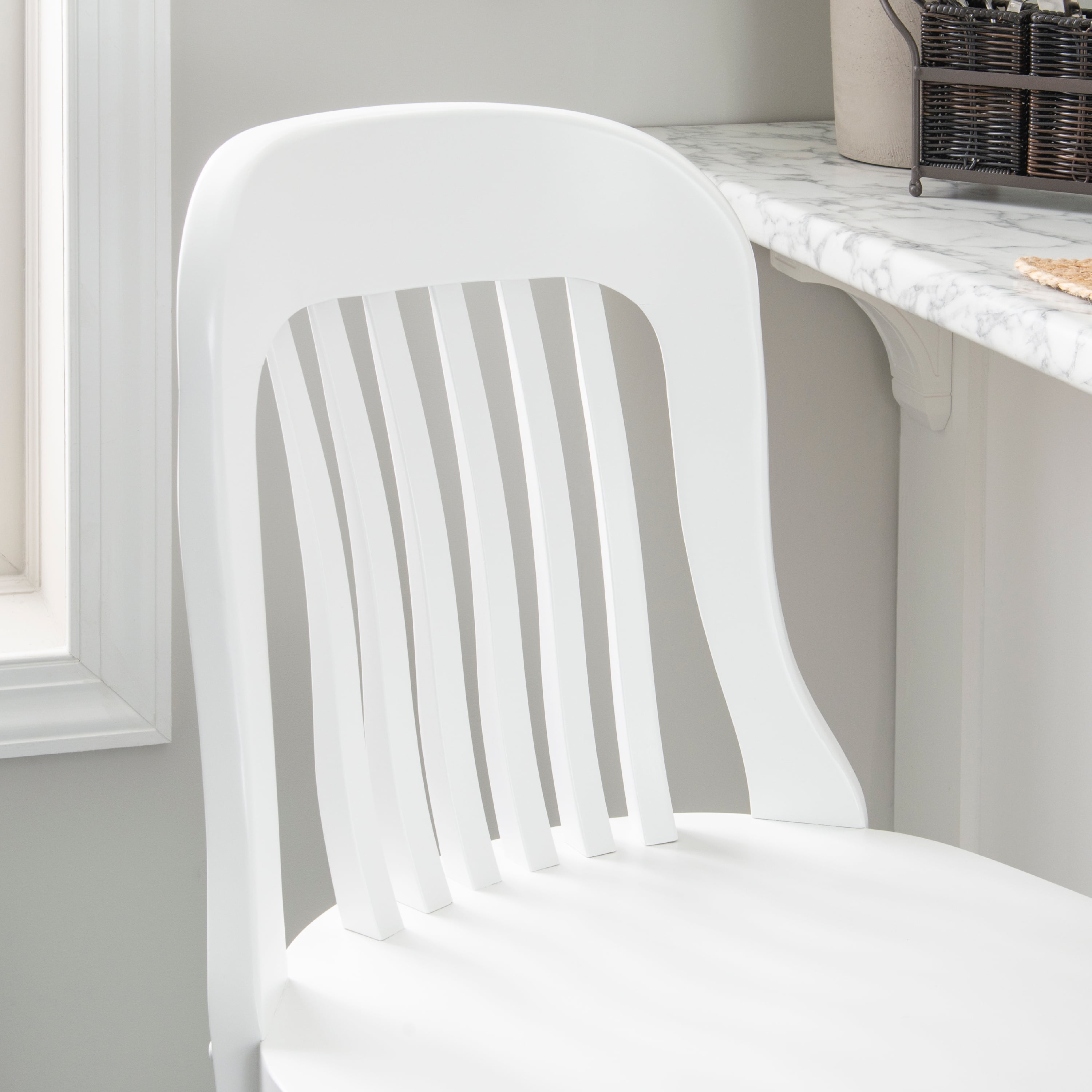 Linon Conway 31" High Back Bar Stools, Set of 2, Classic White - Image 6