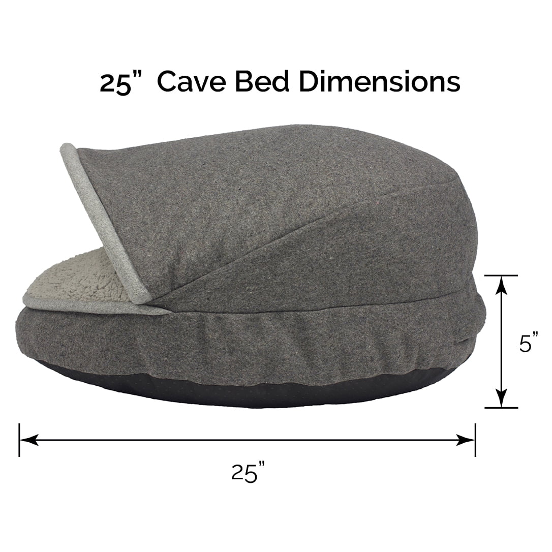 Precious Tails Plush Felt Sherpa Pet Cave Bed - Image 9