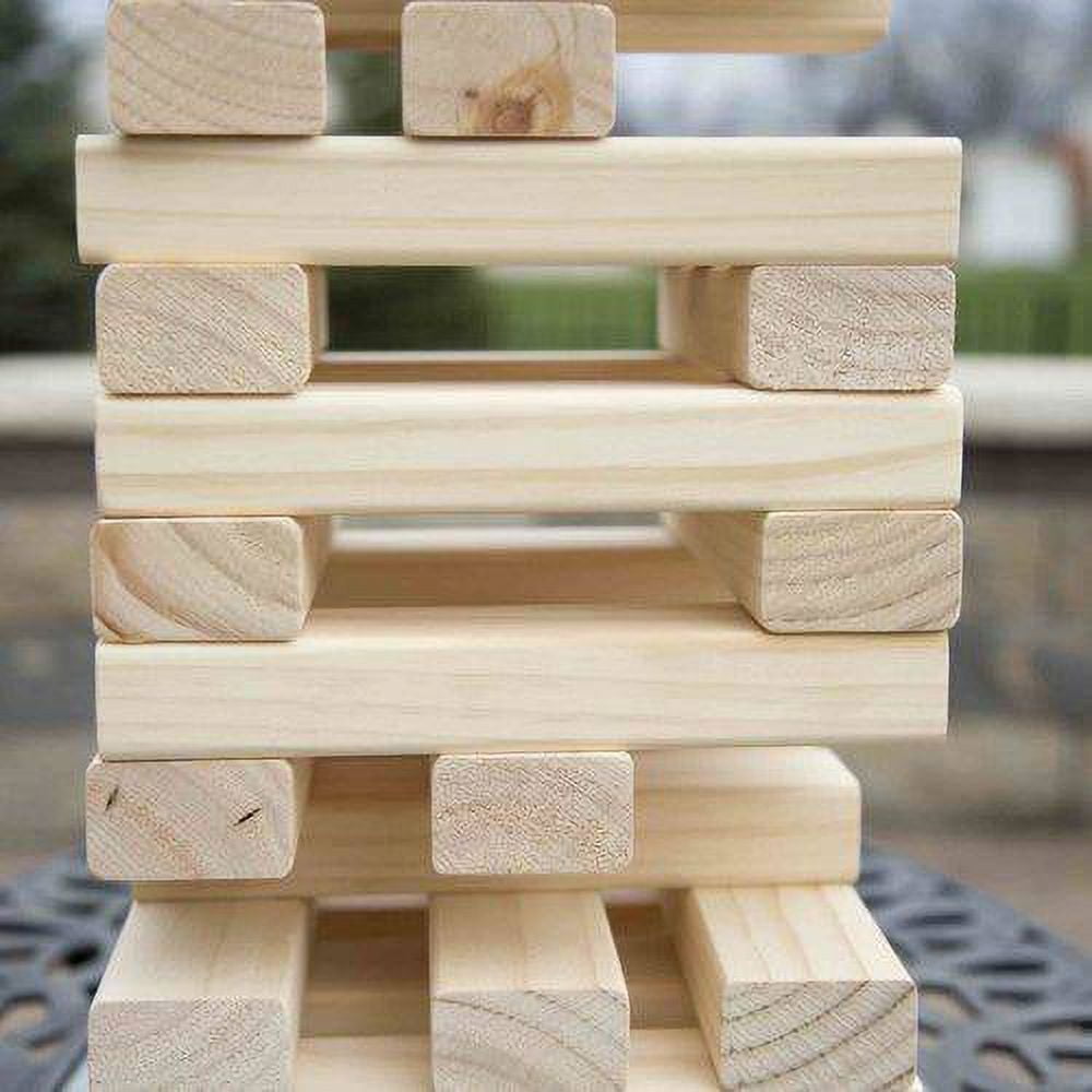 Nontraditional Giant Wooden Blocks Tower Stacking Game, Outdoor Yard Game, for Adults, Kids, Boys and Girls by Hey! Play! - Image 2