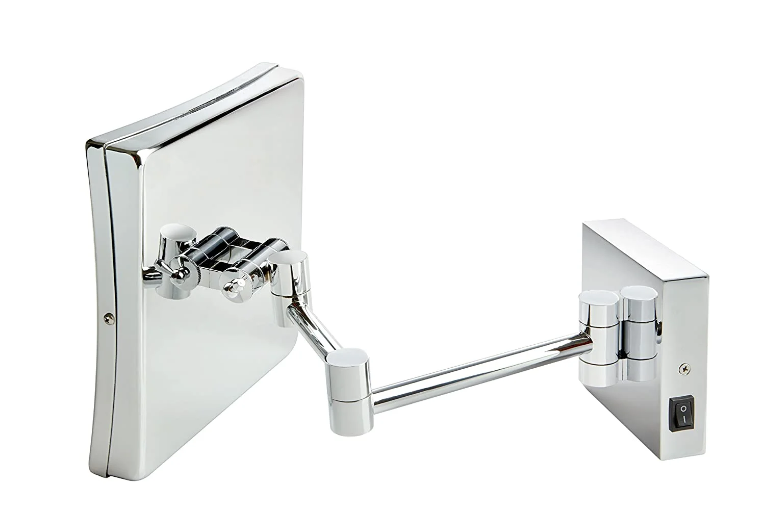 Jerdon 8 inch x 8 inch Wall Mount Makeup Mirror with 5X Magnification & 16 inch Wall Extension, Chrome Finish, Direct Wire-Model JRT885CLD - Image 3