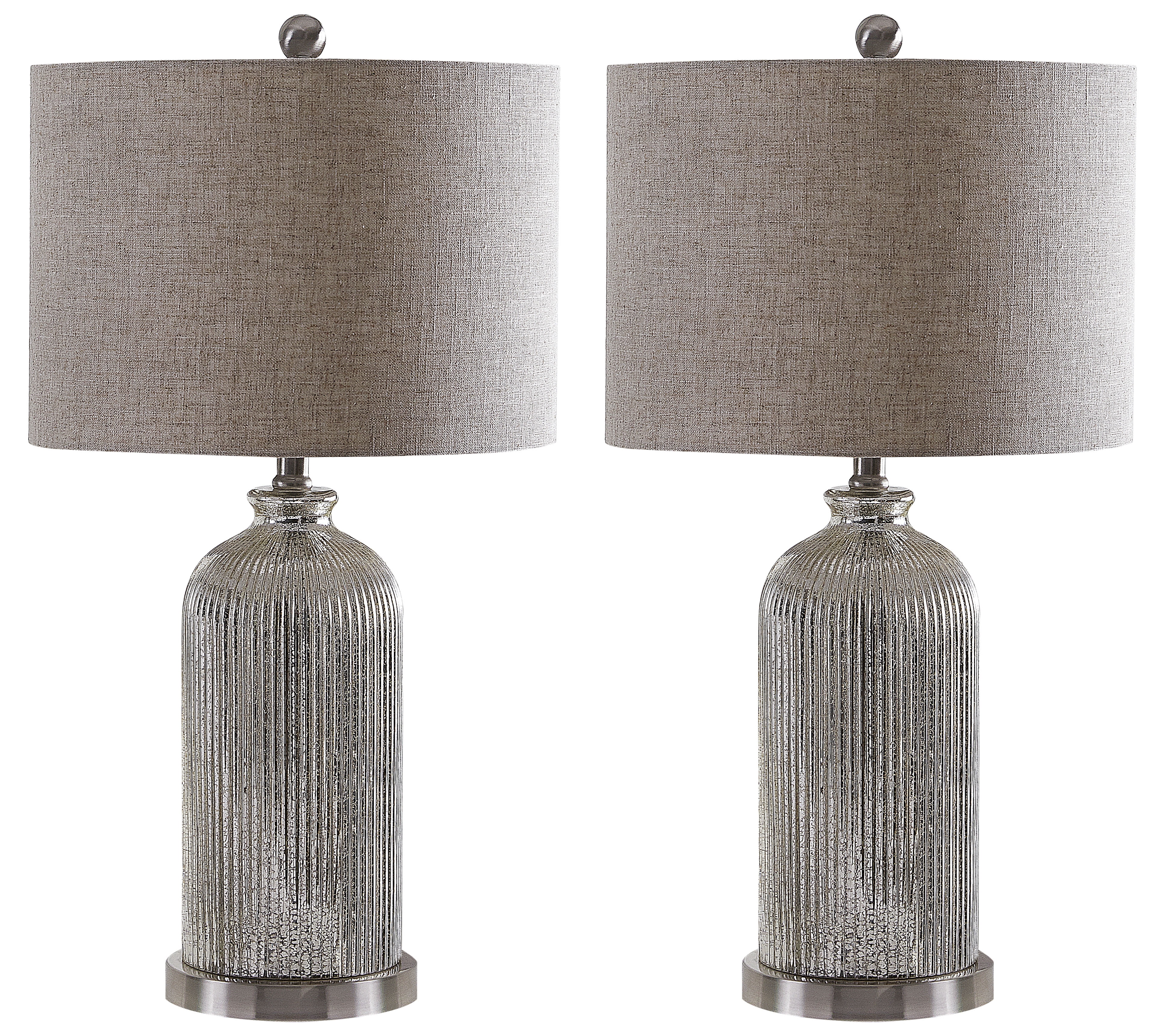 SAFAVIEH Ashson Rustic 26 in. H Table Lamp, Silver/Ivory - Image 3