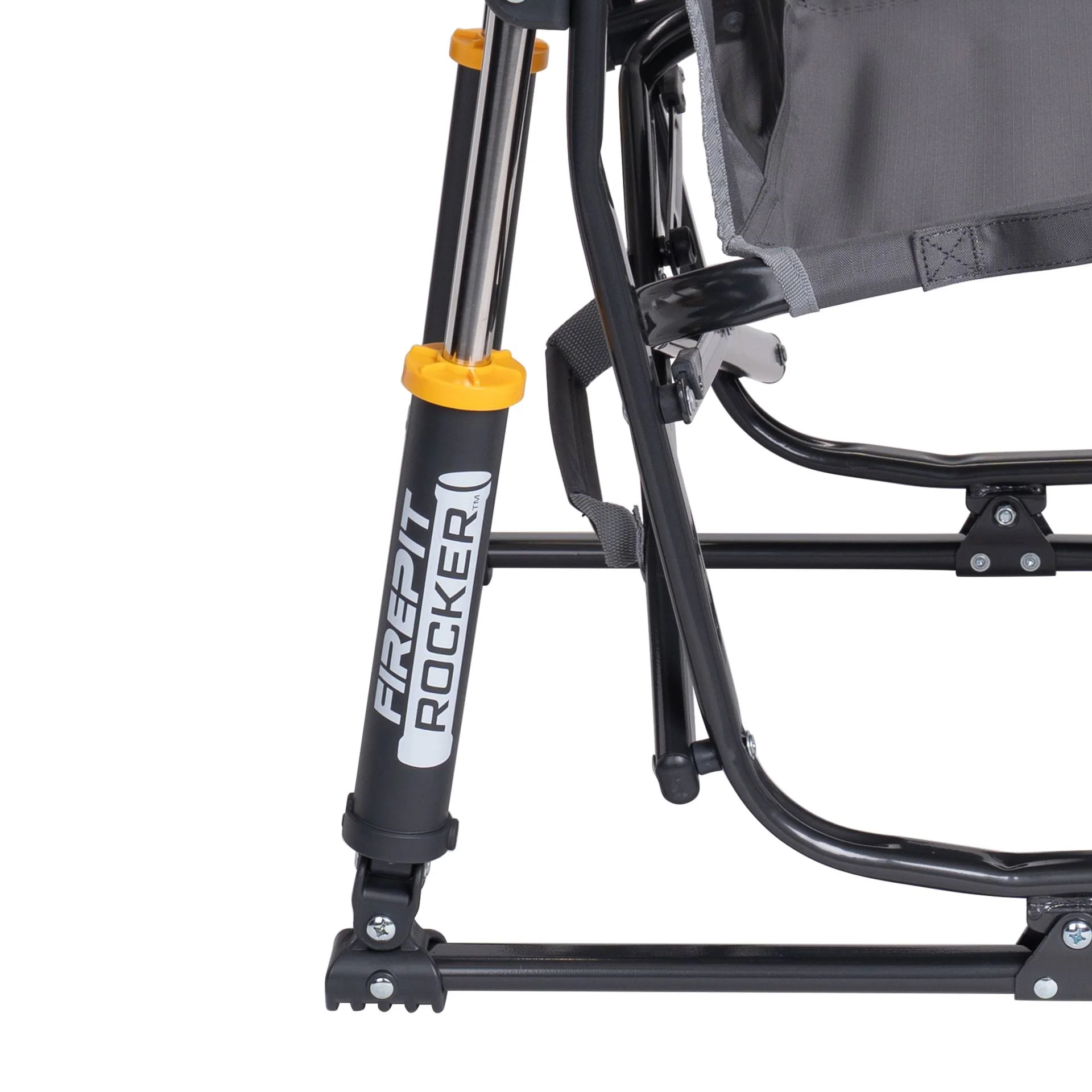 GCI Outdoor FirePit Rocker Low Profile Rocking Camping Chair, Pewter Gray - Image 8