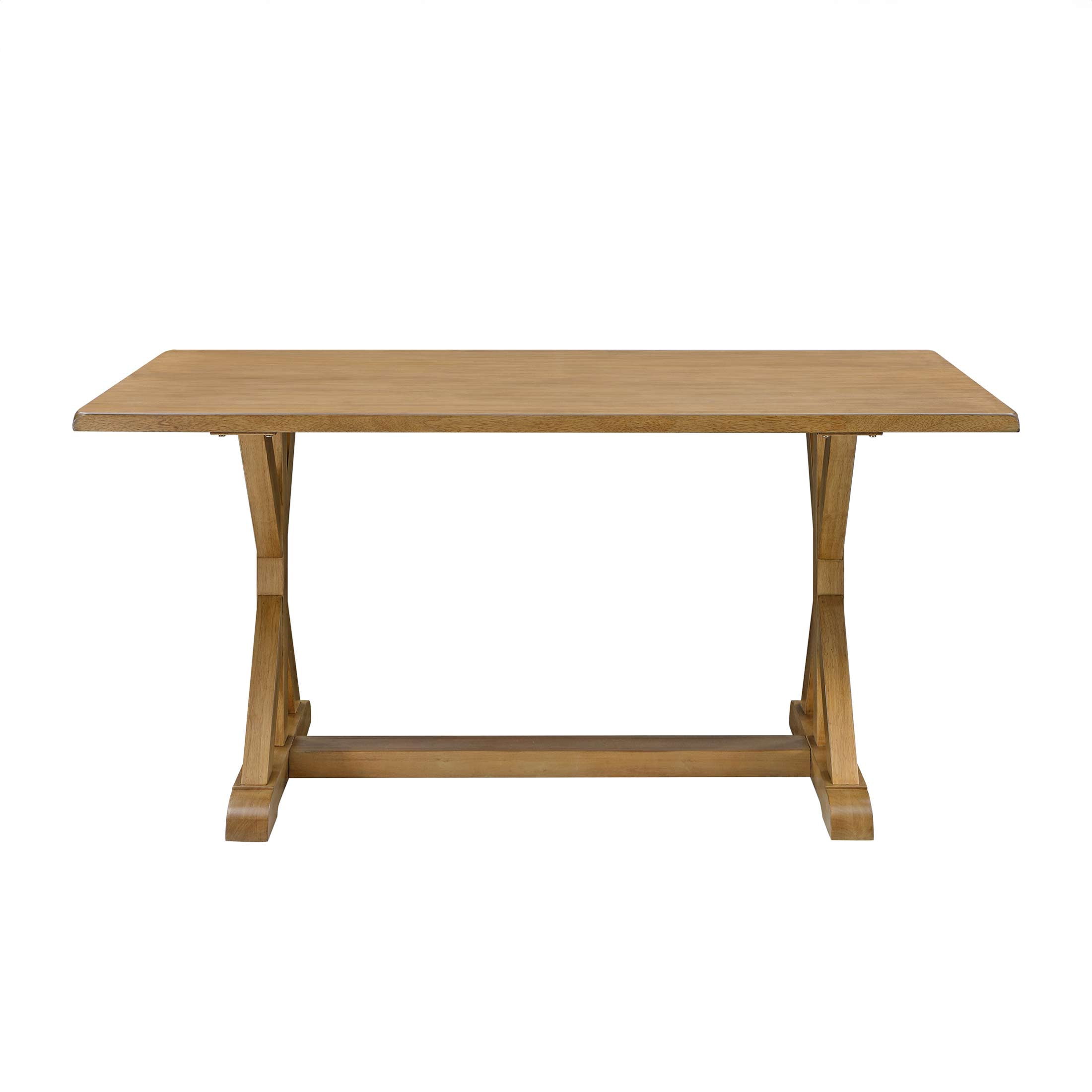 Better Homes & Gardens Modern 62 in Rectangle Solid Wood Dining Table, Light Honey - Image 3
