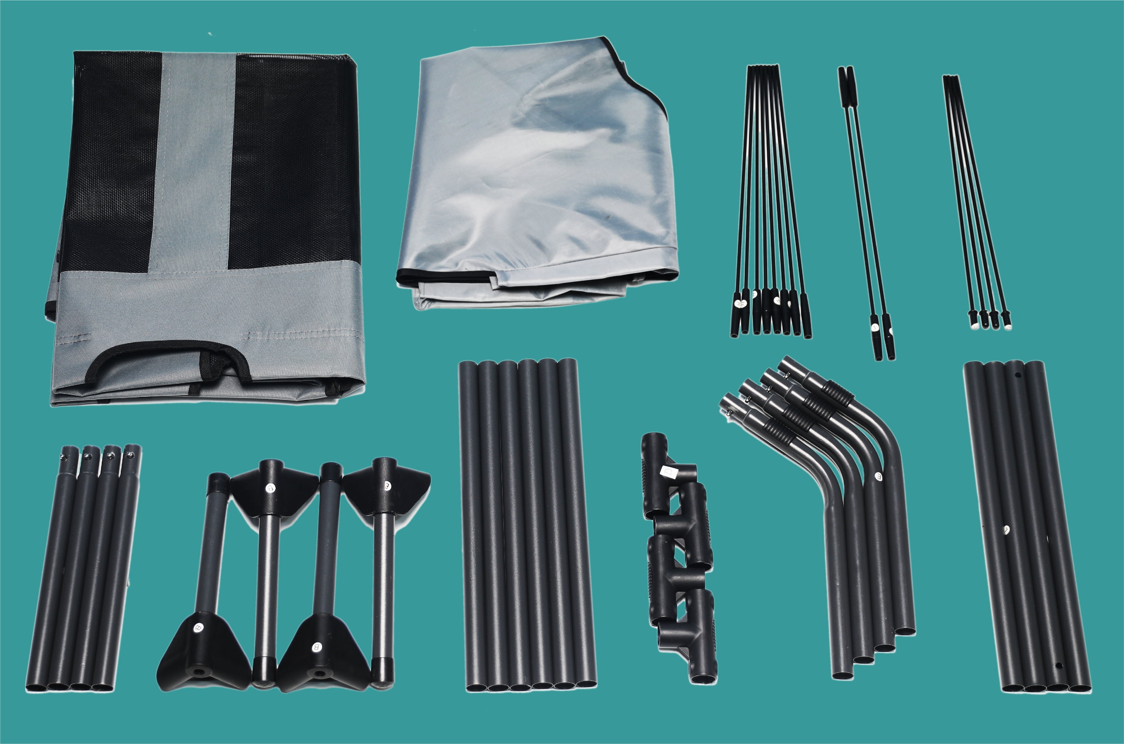 Elevated Dog Bed with Canopy for Dogs,Raised Dog Cots Indoor Outdoor Pet Bed Portable Frame Dog Cooling Bed with Breathable Mesh, Skid-Resistant Feet - Image 3