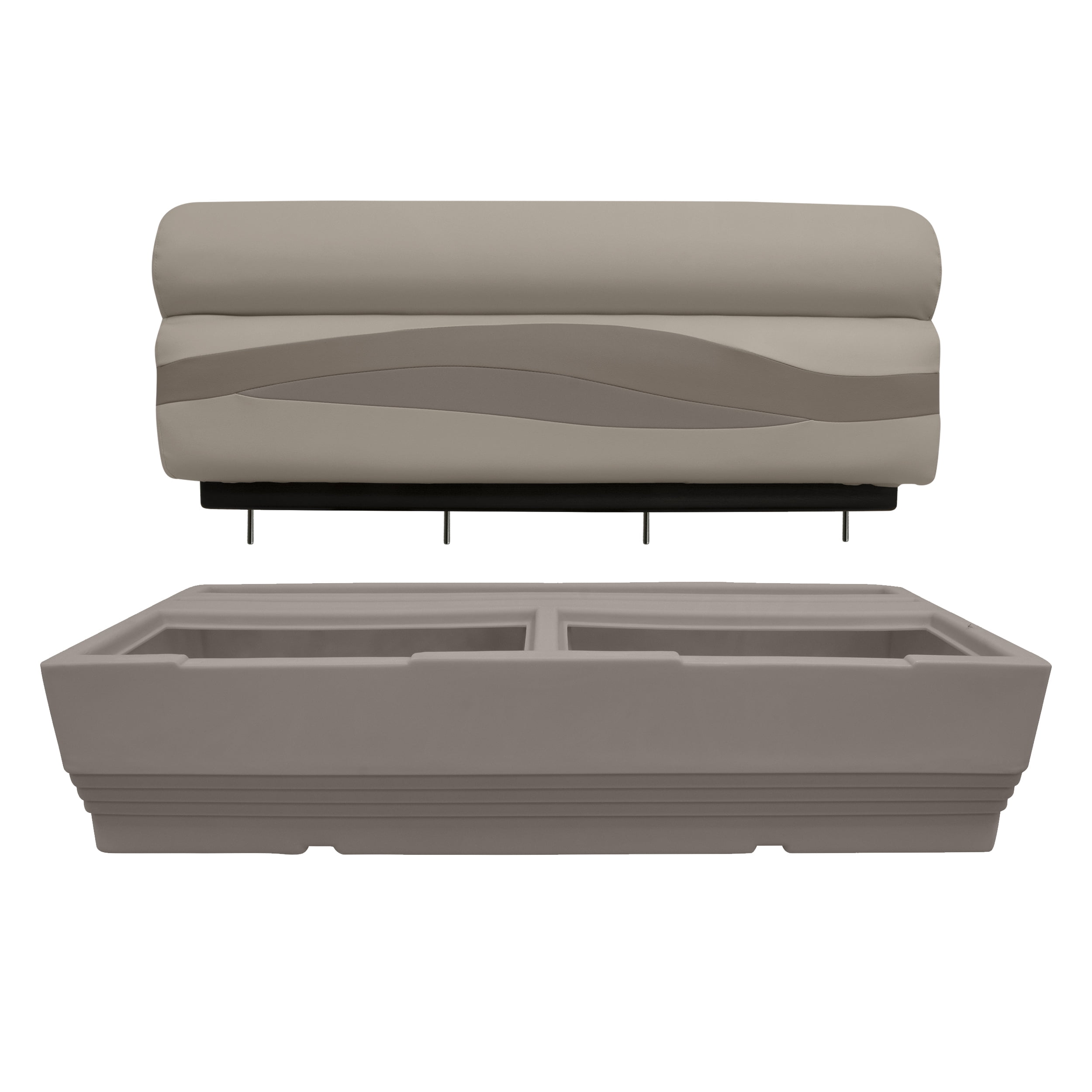 Wise BM1145-1749 Premier Series Pontoon 50" Bench Cushion Set - Mocha Java / Mushroom / Cafe - Image 8