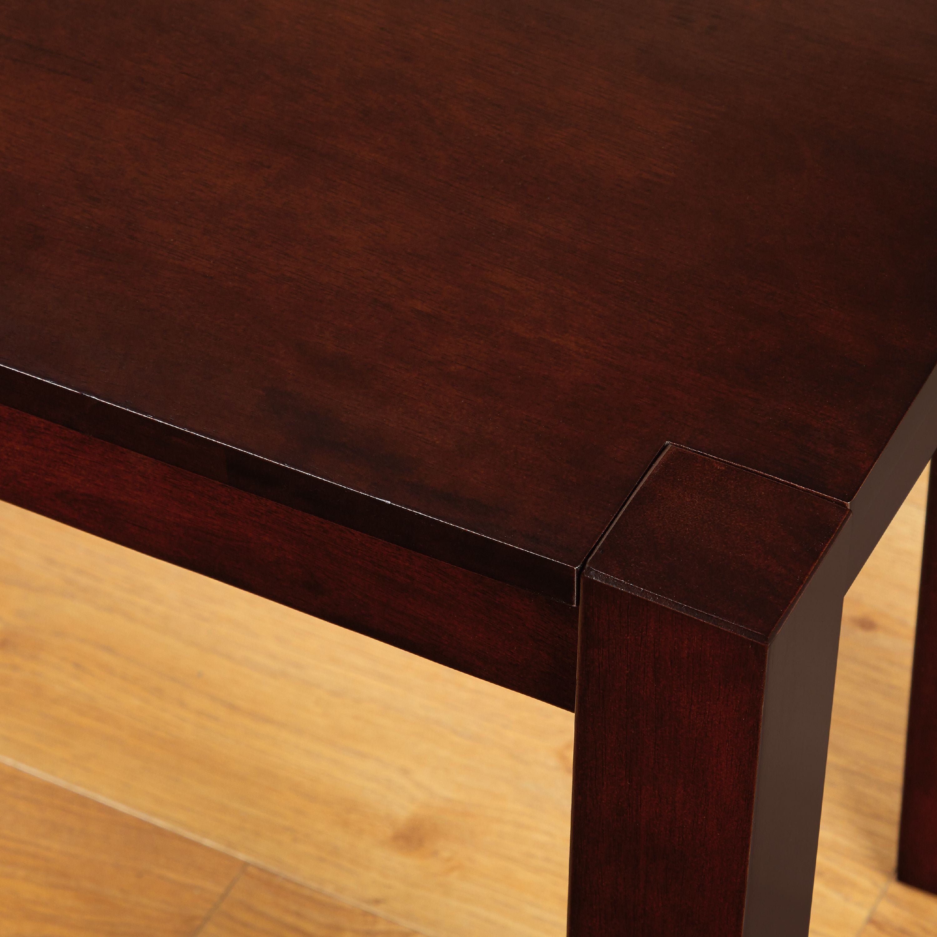 TMS Simple Living Axis Wood Dining Bench, Espresso - Image 3