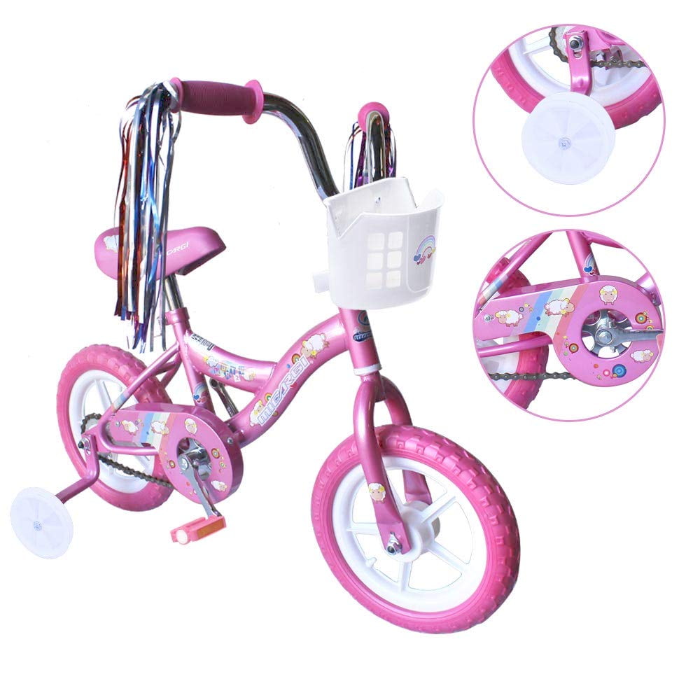 Wonder Wheels 12 In. Kid's Beginner Bicycle for 2-4 Years Old Boy's and Girl's with Foam Tire for Indoor Use No Brake, Pink - Image 5