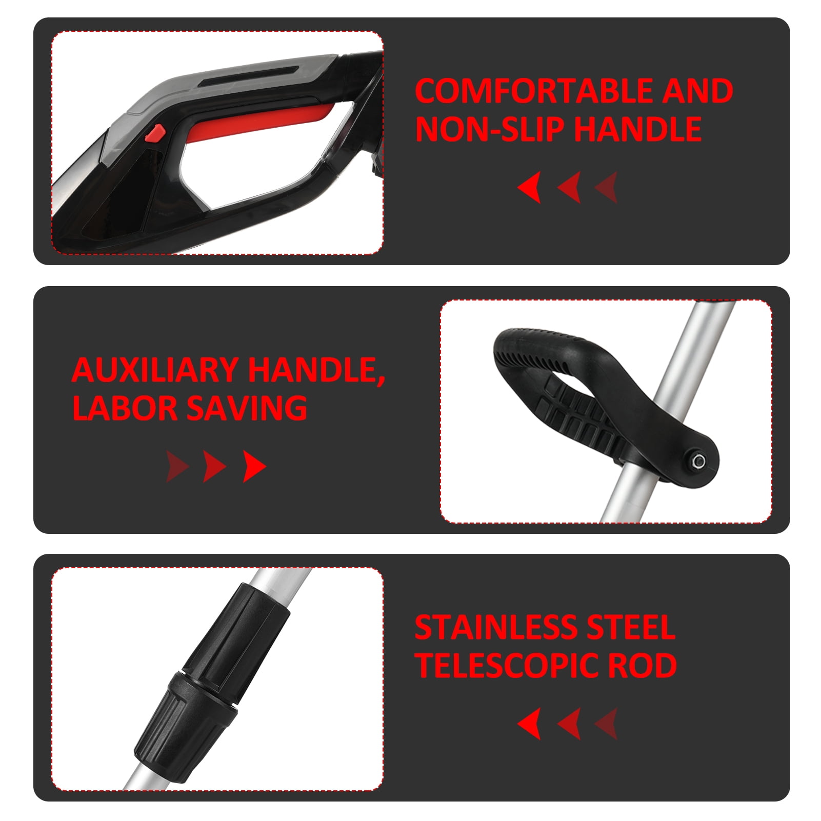 CACAGOO Electric Weed Eater Wacker, Cordless Electric Grass Trimmer, Grass String Trimmer, Weed Lawn Edger Eater for Garden and Yard - Image 9