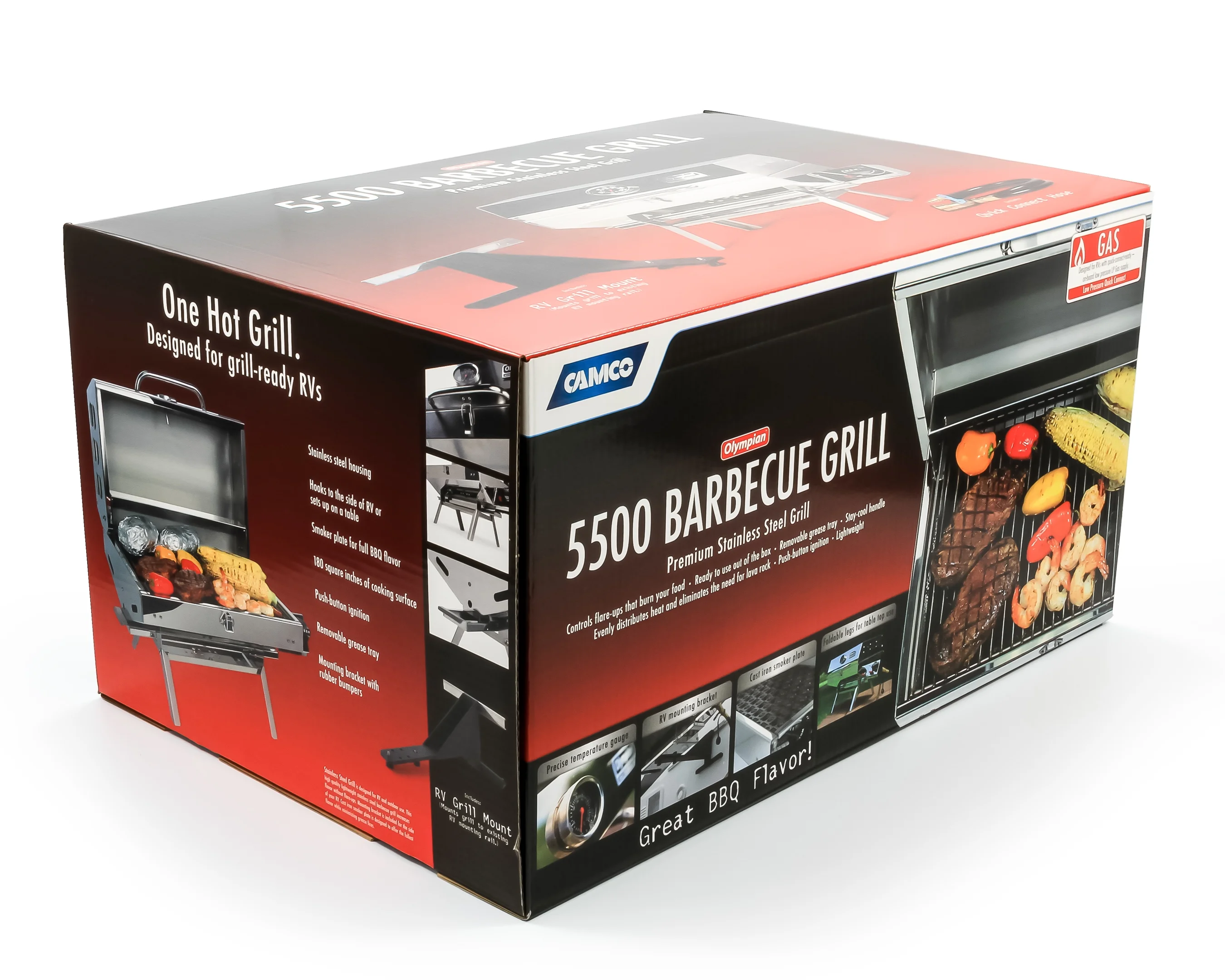 Camco 57305 Olympian 5500 Stainless Steel Portable/RV Grill - Image 16