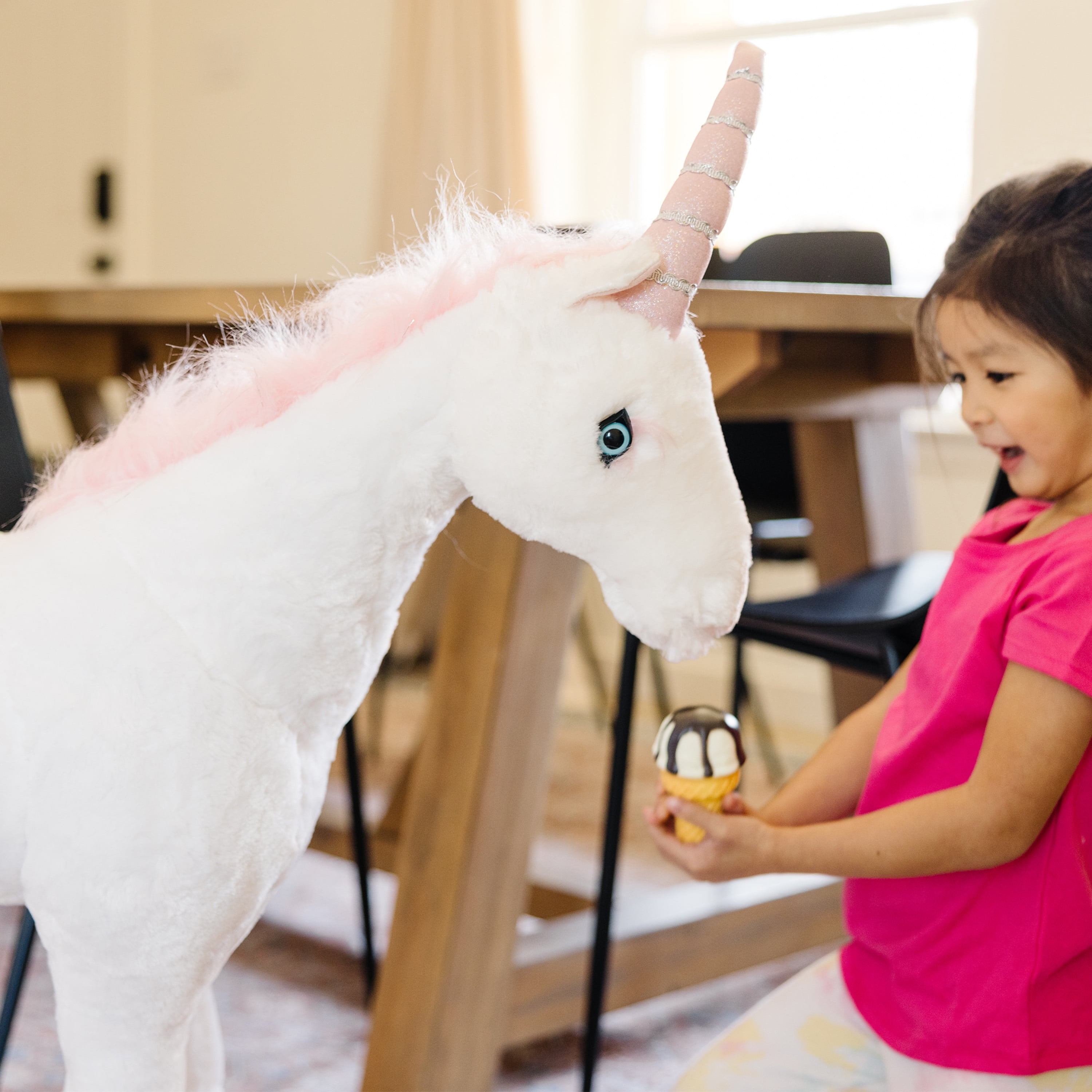 Melissa & Doug Giant Unicorn - Lifelike Plush Stuffed Animal (over 2 feet tall) - Image 8