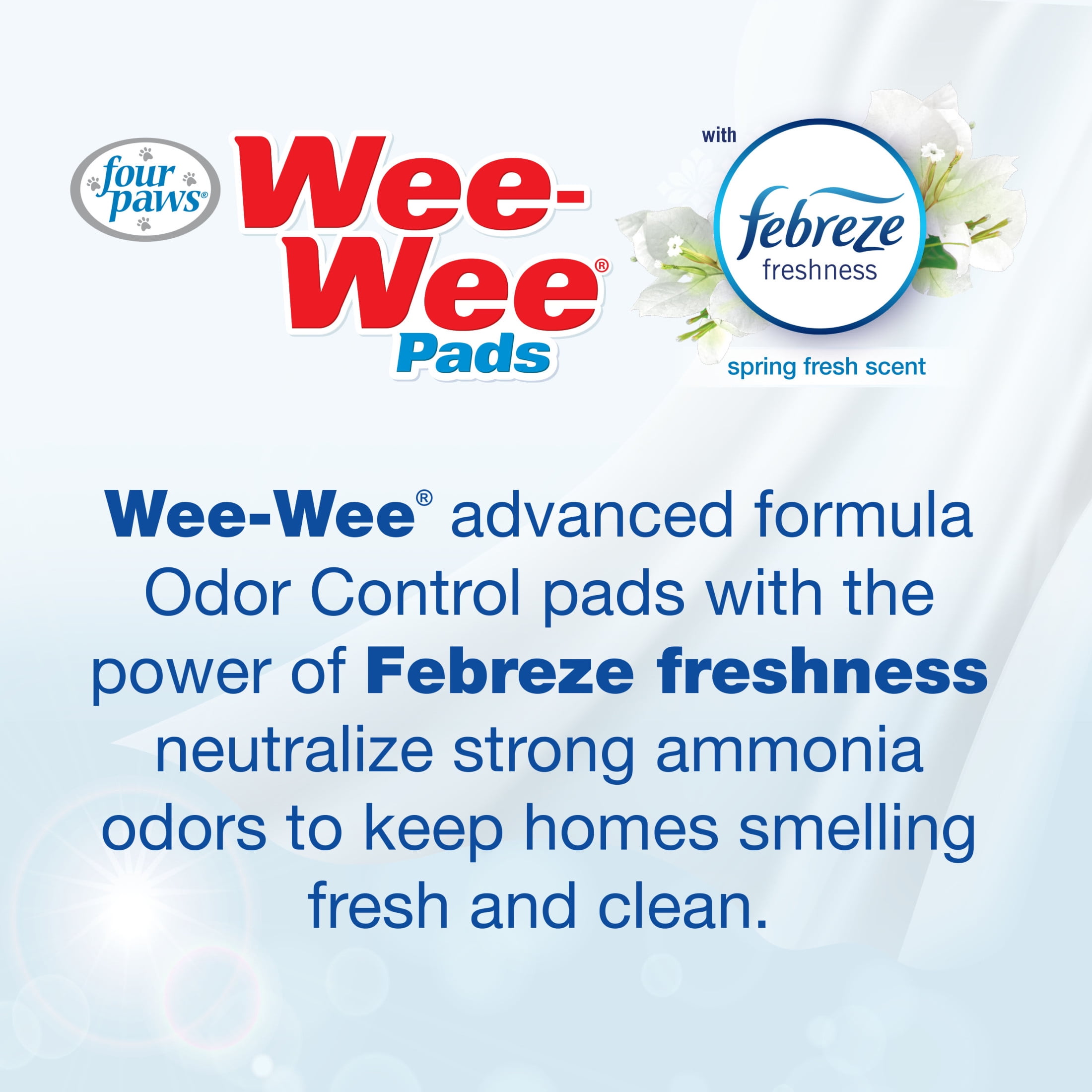 Four Paws Wee-Wee Febreze Freshness Odor Control Potty Training Dog & Puppy Pads, XL 75ct - Image 8