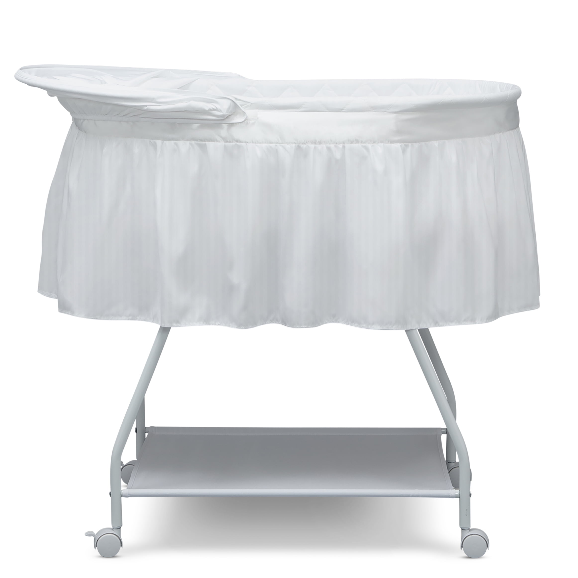 Delta Children Classic Sweet Beginnings Bassinet, White - Image 14