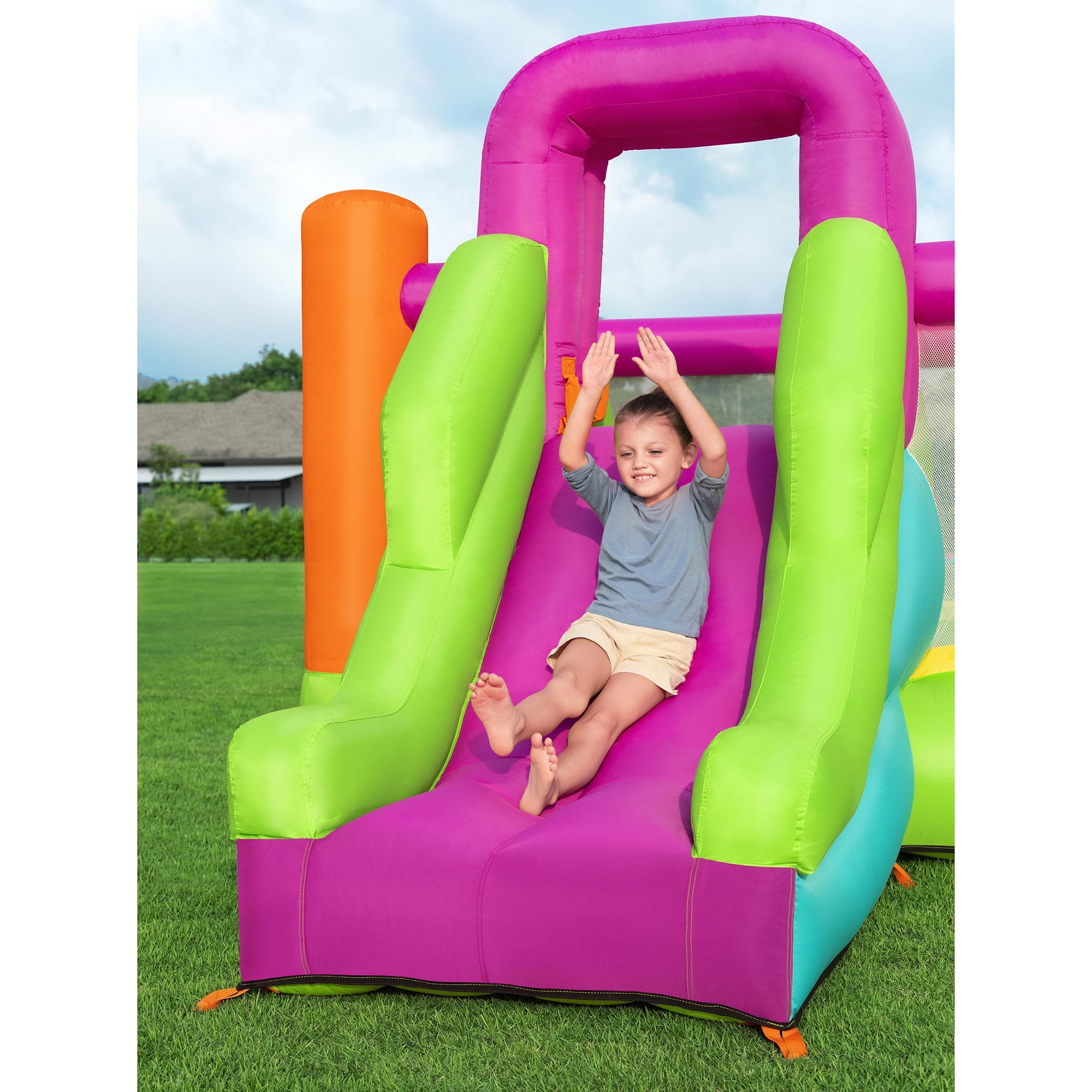 H2OGO! Slide Flyer Bounce House with Slide and Climbing Wall, Indoor/Outdoor, Ages 3+ - Image 10