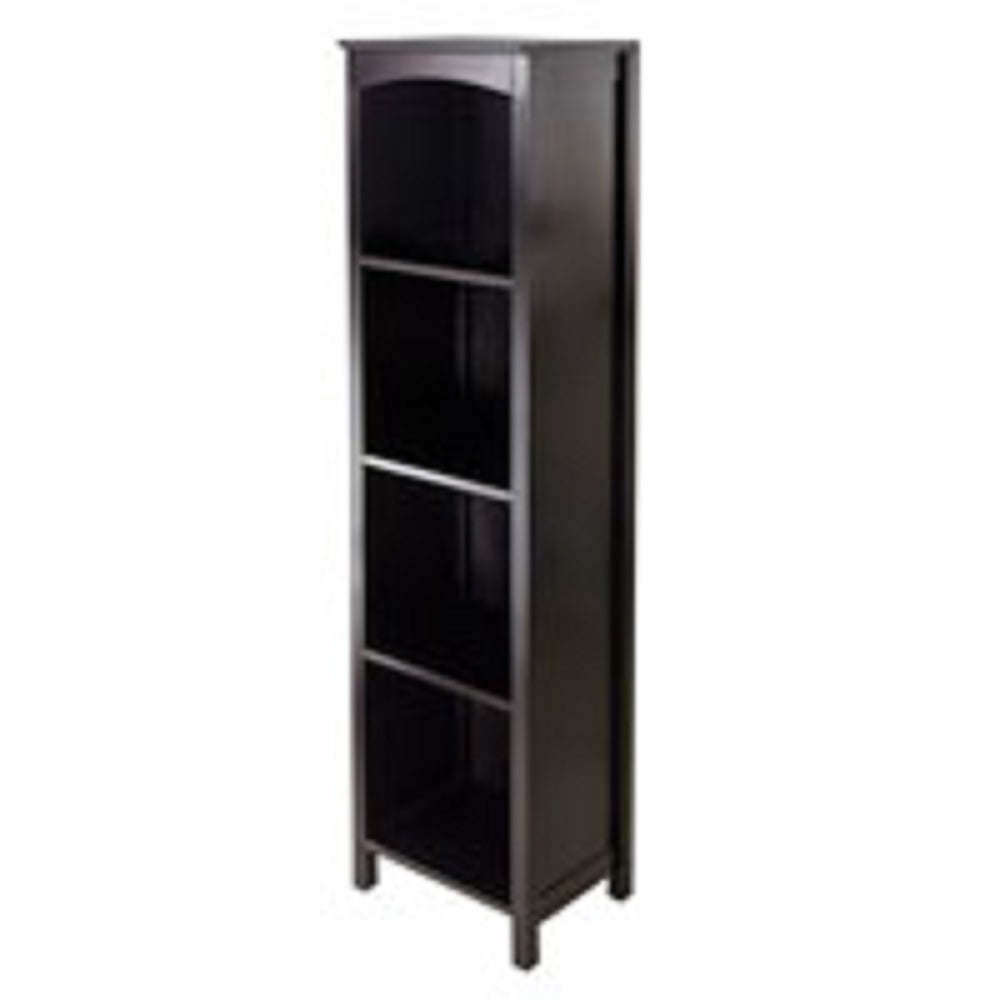 Contemporary Home Living 55.75” Black Standing Storage Shelf with Five Tier - Image 2