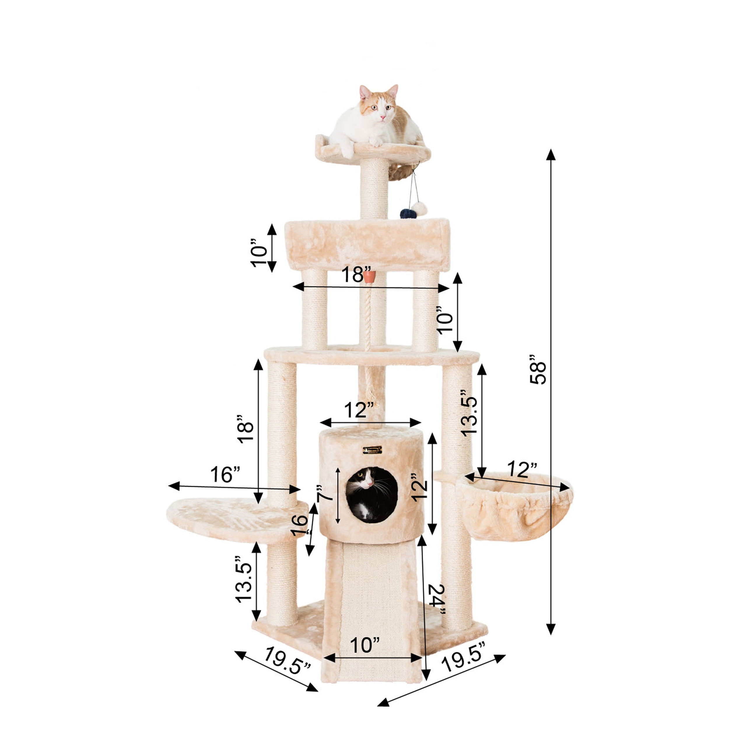 Armarkat real wood Cat Tree Model A5806, Beige - Image 3