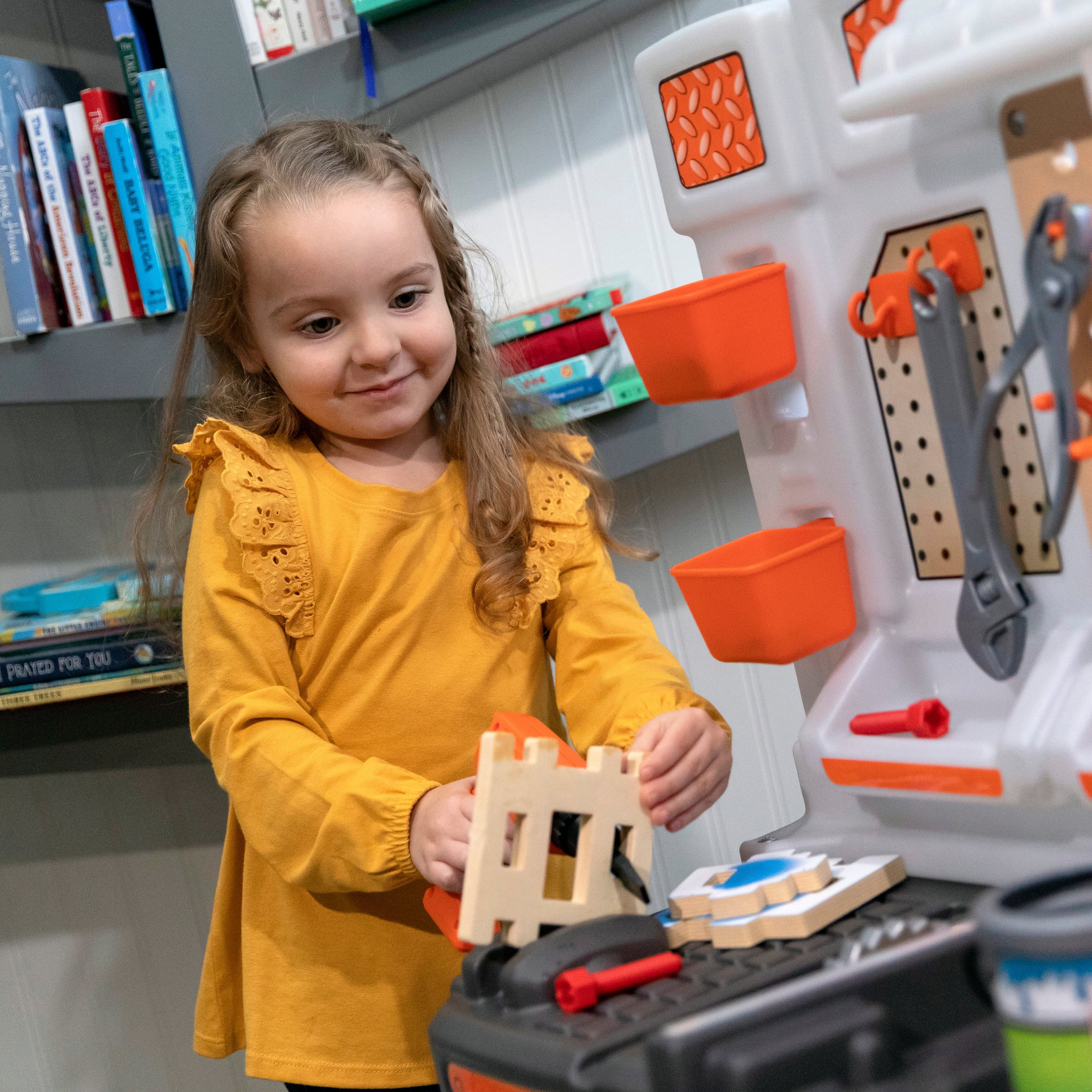 Step2 Big Builders Pro Workshop Multicolor Tool Bench, 27.50" x 34", 19 lb - Image 5