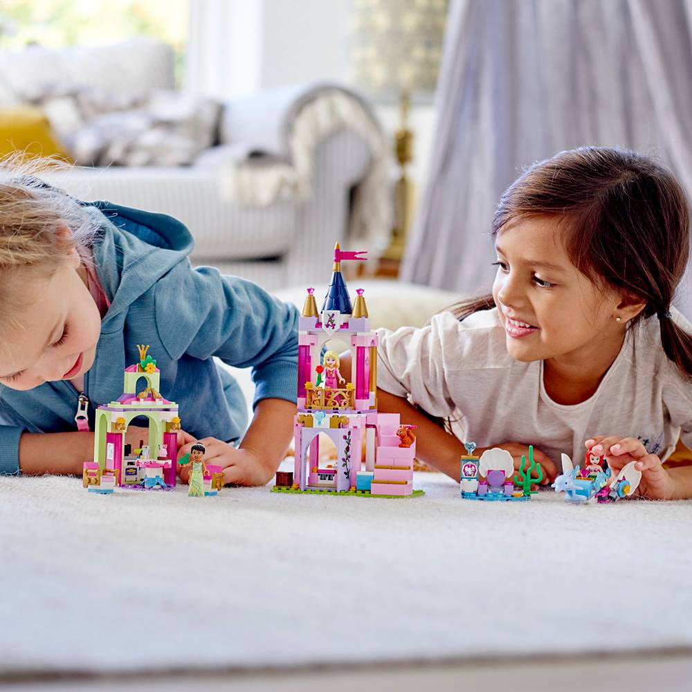 LEGO Disney Princess Ariel, Aurora, and Tiana's Royal Celebration 41162 Princess Castle Building Set - Image 6