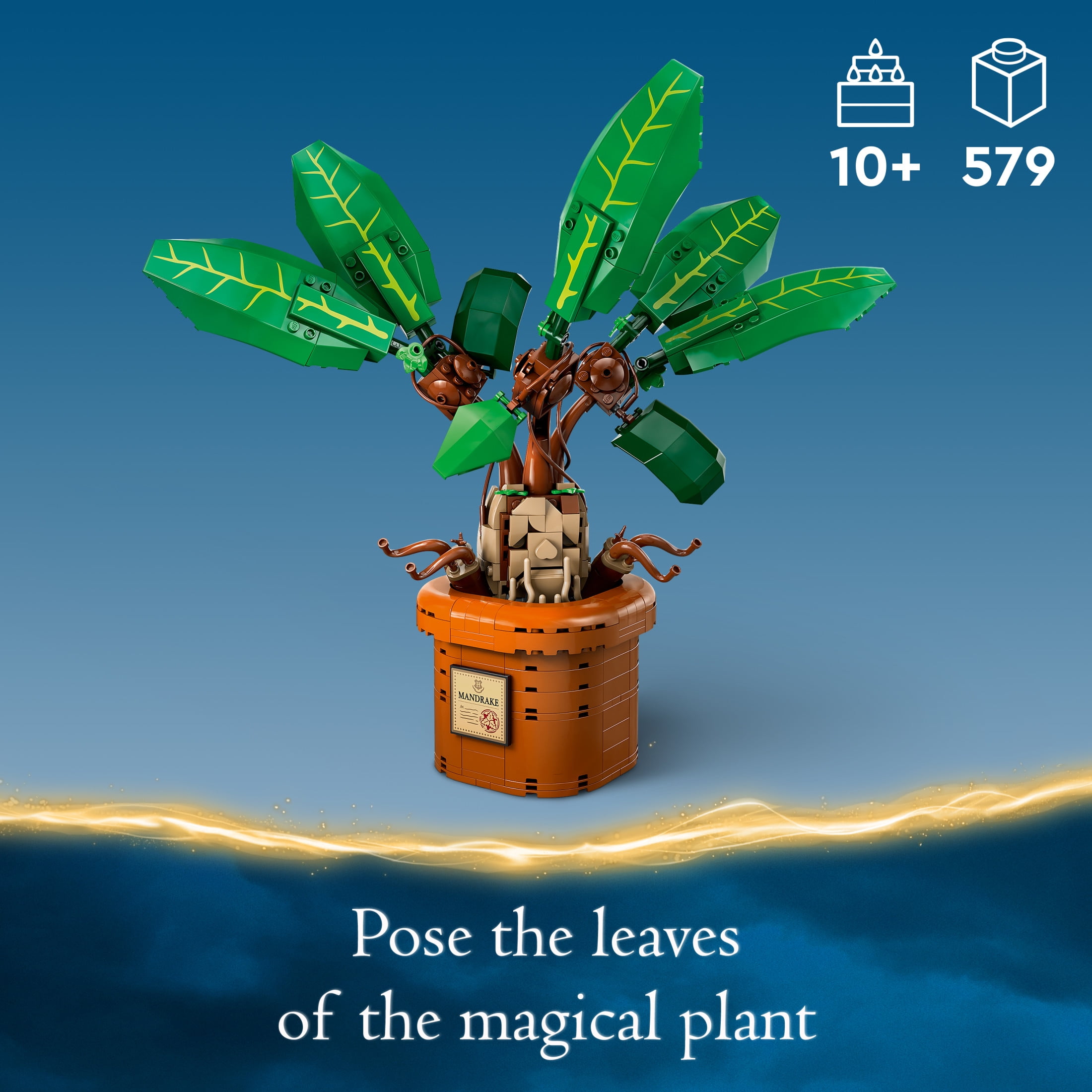 LEGO Harry Potter Mandrake Figure & Pot Plant Toy, Harry Potter Collectible Gift Idea for Kids, Magical Creature Playset for Room décor, Harry Potter Toy for 10 Year Old Girls, Boys or Any Fan, 76433 - Image 8