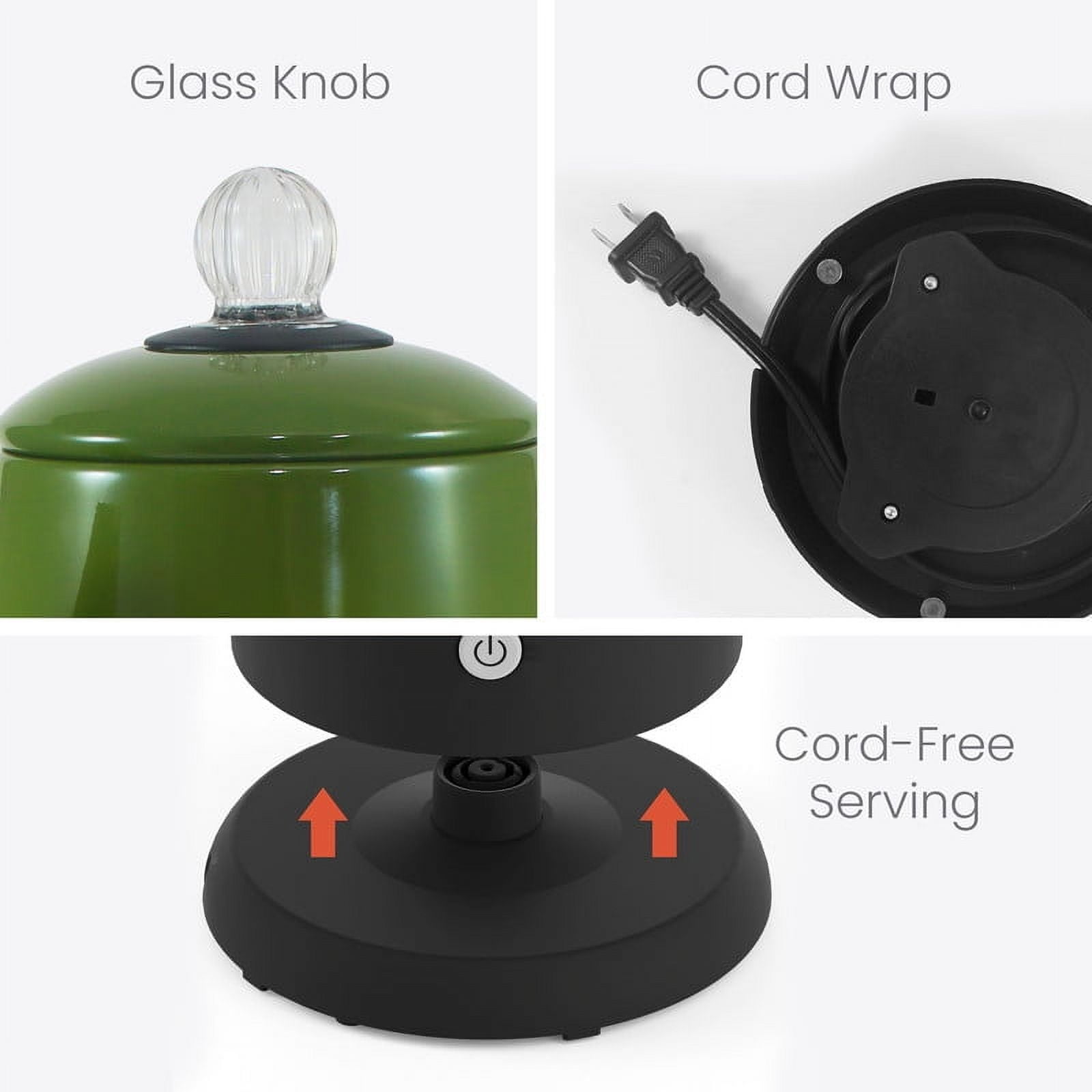 Elite Cuisine EC185 Stainless Steel 12 Cup Percolator, Vintage Green - Image 3