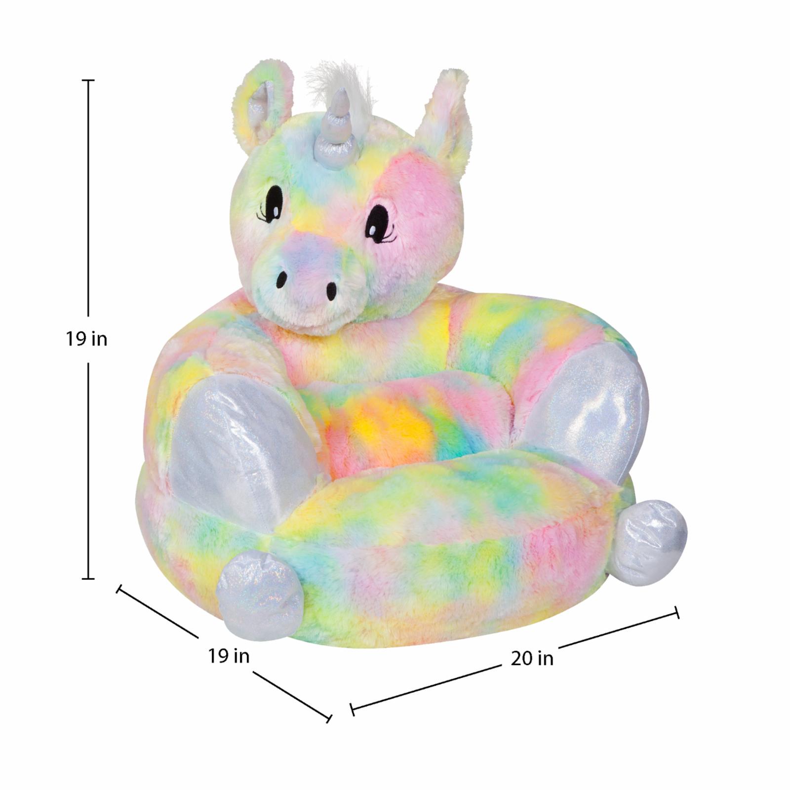 Trend Lab Toddler Plush Rainbow Unicorn Character Chair - Image 3
