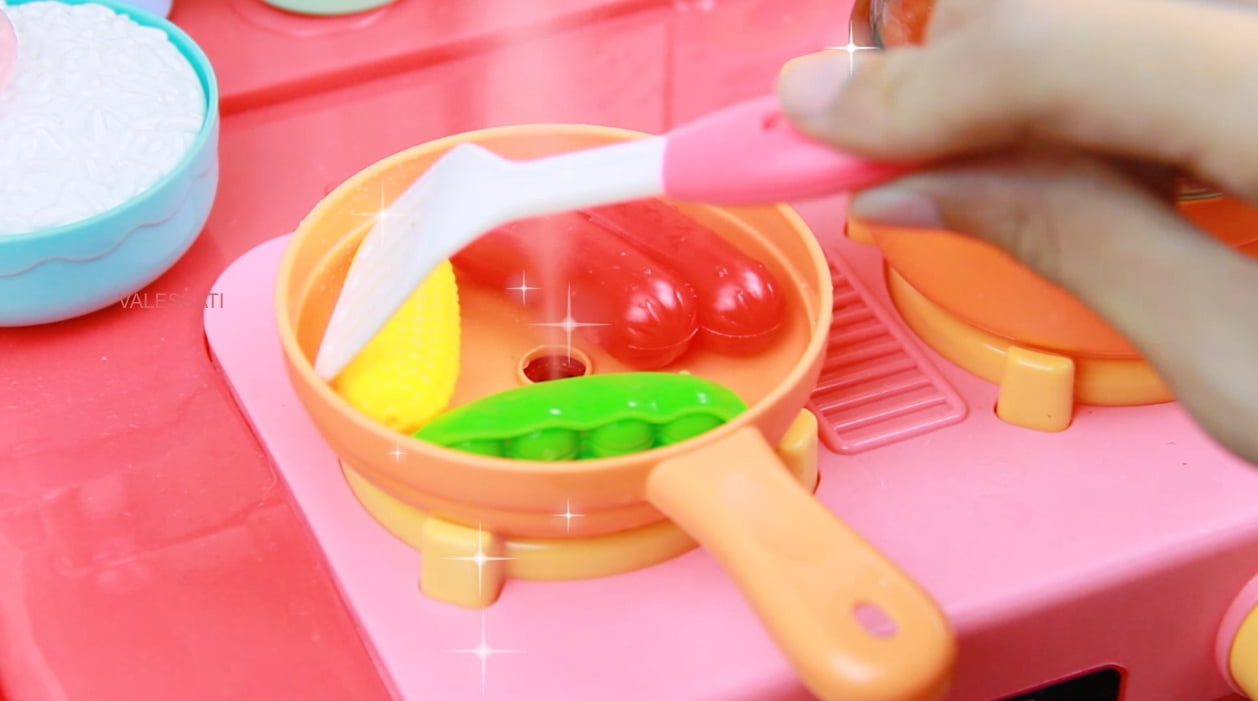 Kitchen Set for Kids 87 Pcs Gray, Big Modern Kitchen Set for Toddlers VALESSATI +3 Years - Image 11