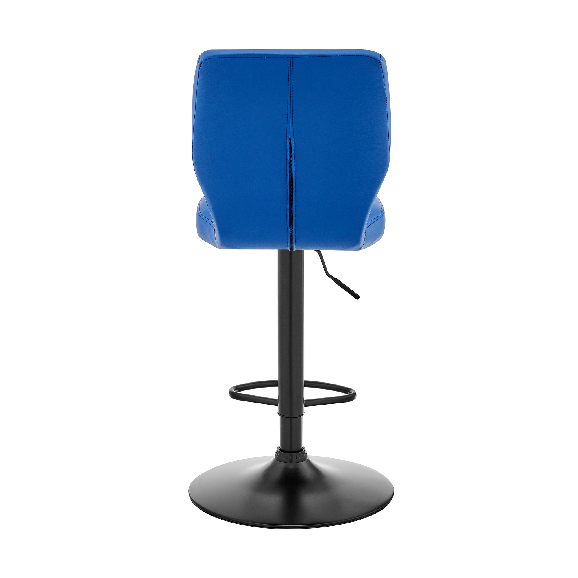 Bardot Adjustable Height Blue Faux Leather Swivel Bar Stool - Image 7