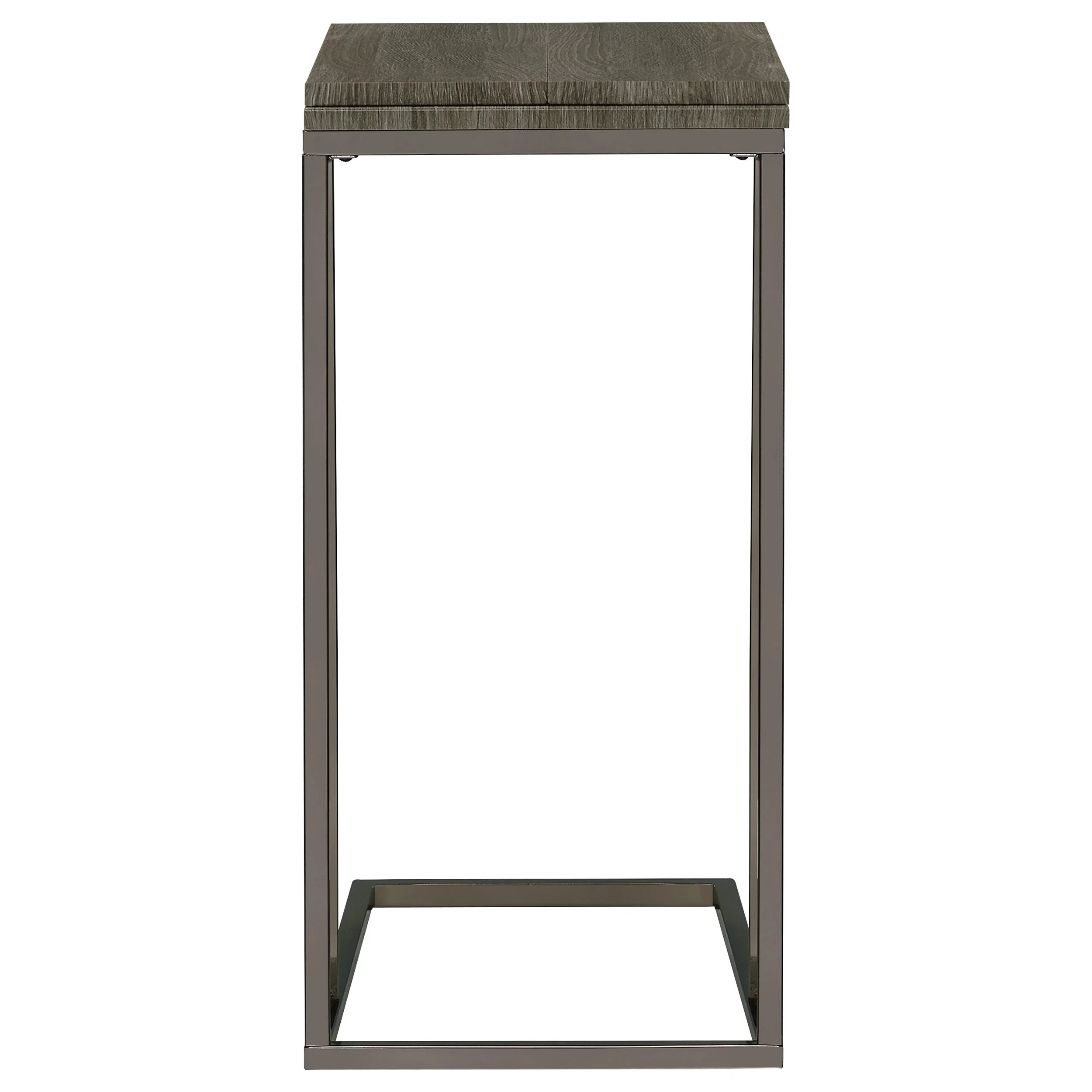Pedro Expandable C-Shaped Sofa Side Table Weathered Grey - Image 9