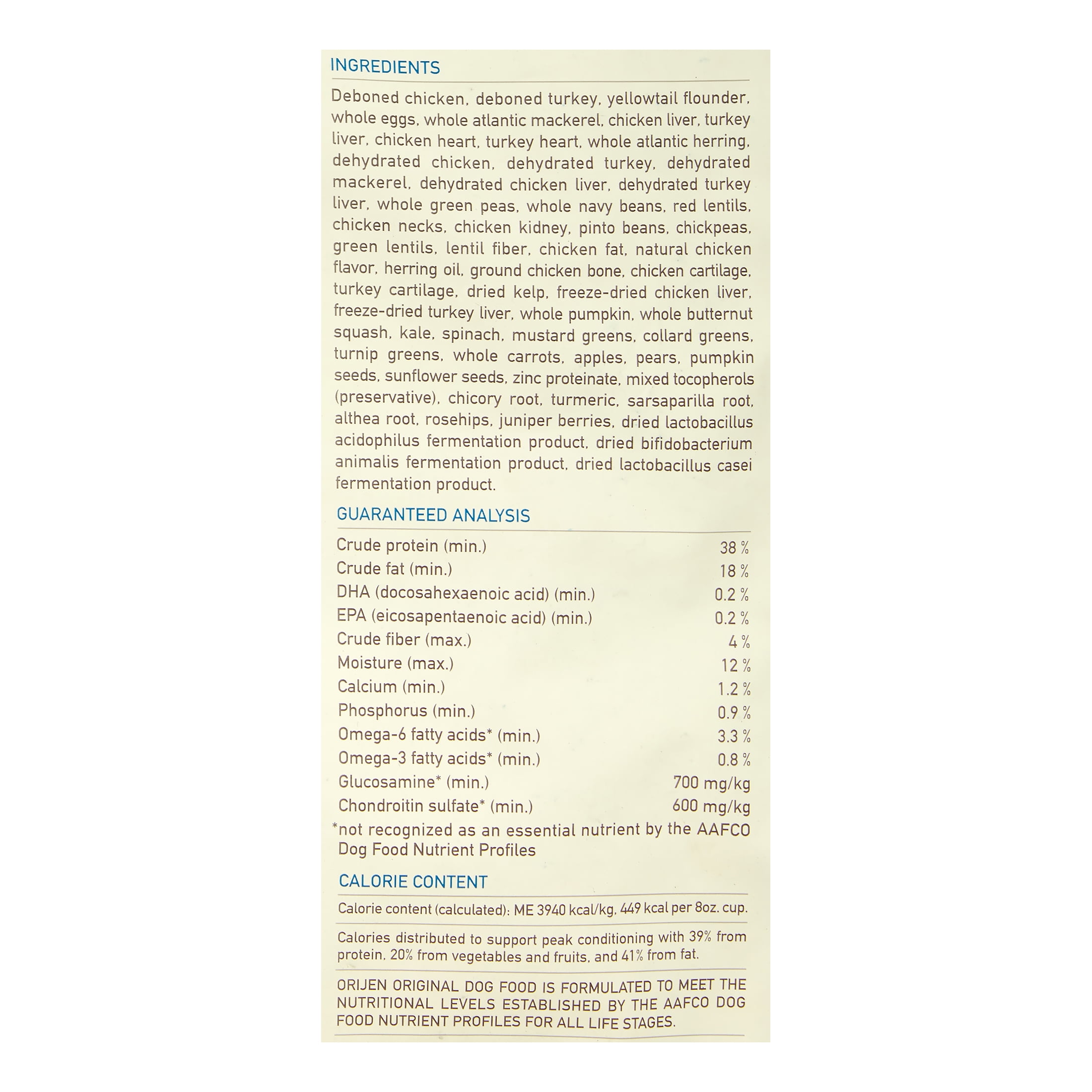 Orijen Original Biologically Appropriate Grain-Free Chicken, Turkey & Fish Dry Dog Food, 25 lb - Image 3