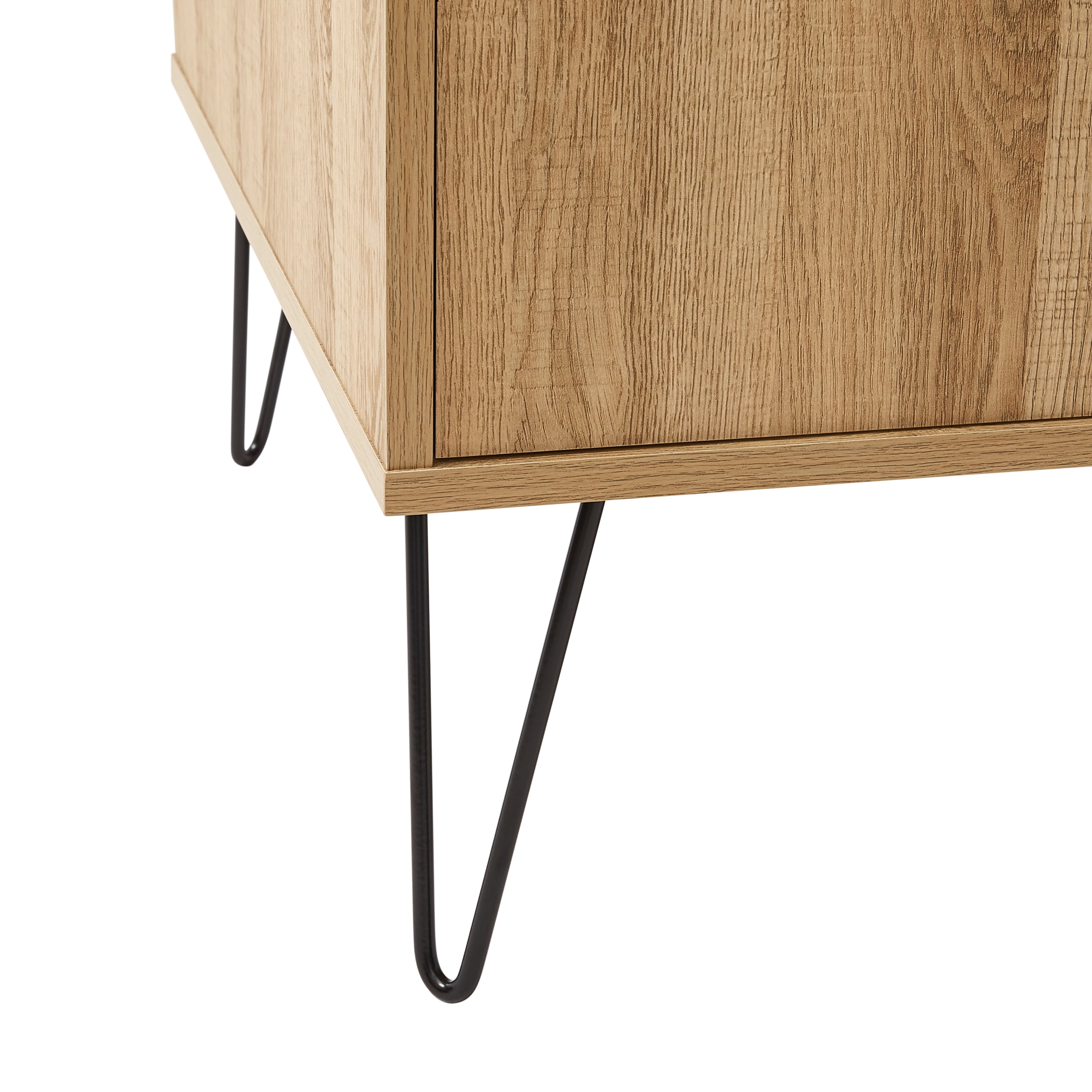 Mainstays Modern Hairpin Rectangle Coffee Table, Oak - Image 5