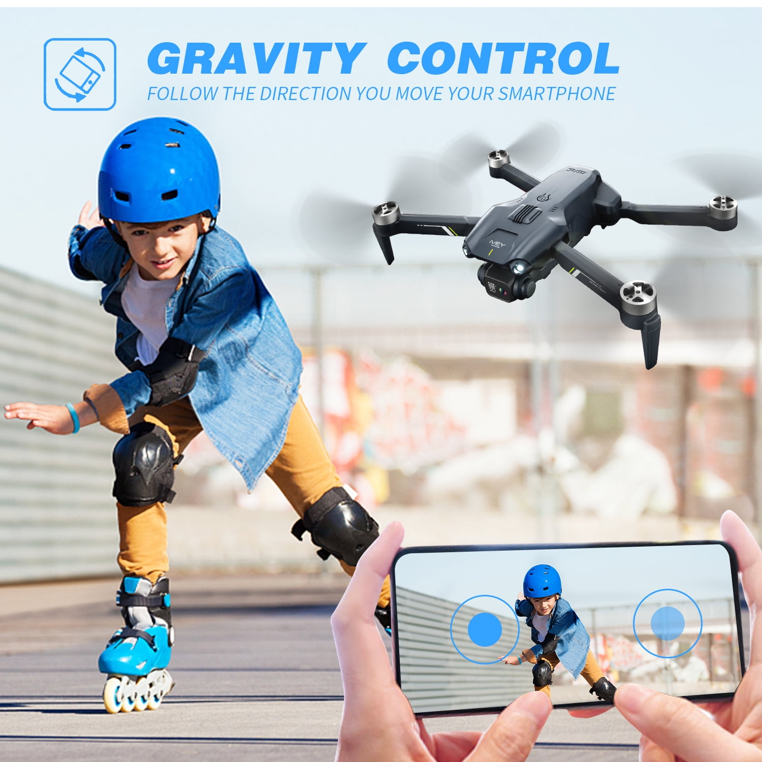 4DRC V28 Drone With 1080P Camera for Adults Foldable FPV RC Quadcopter Drone with Brushless Motor and 2 Batteries for Play outdoor black - Image 4