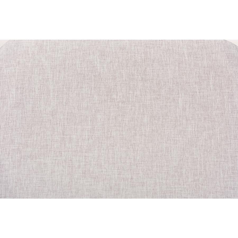 Baxton Studio Lovise Mid-Century Modern Greyish Beige Fabric Upholstered Walnut Brown Finished Wood Ottoman - Image 2