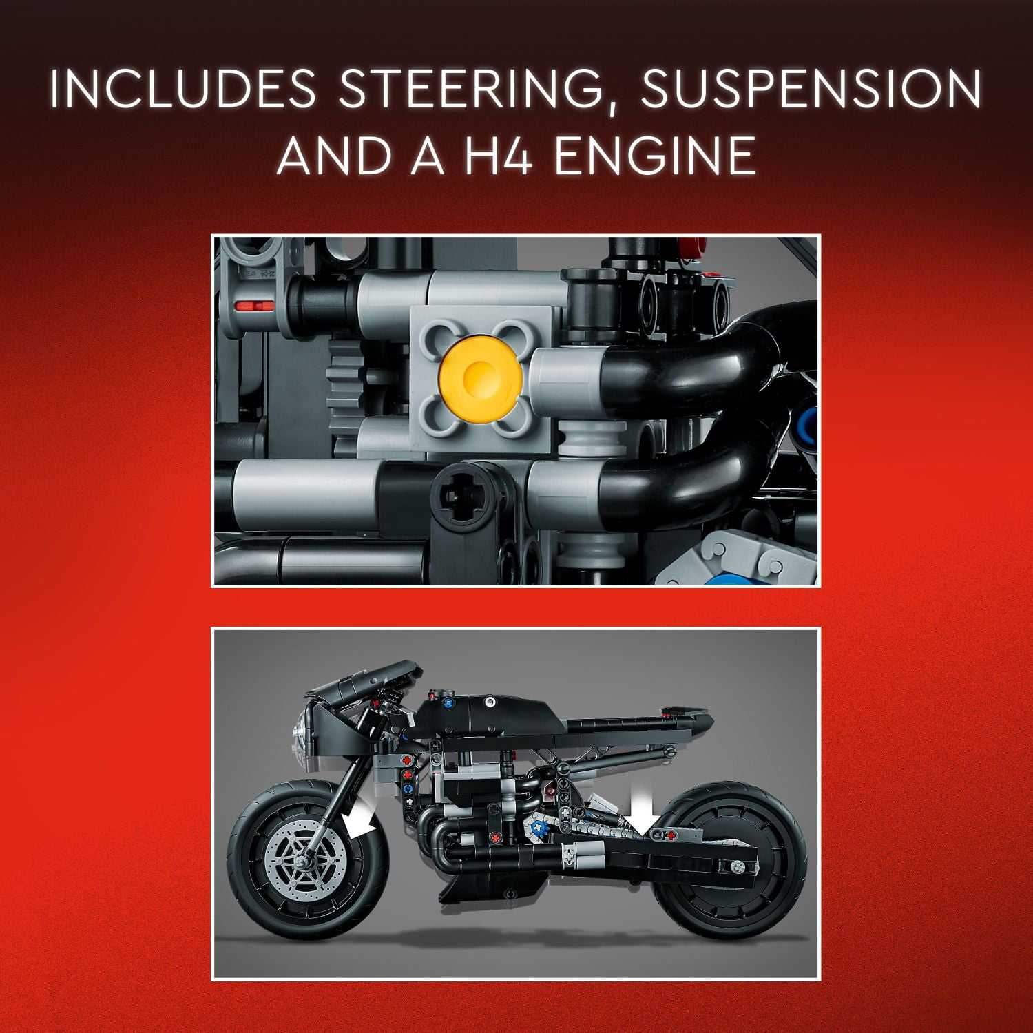 Lego 6425773 Technic The Batman Motorcycle Model Toy, Black - Image 6