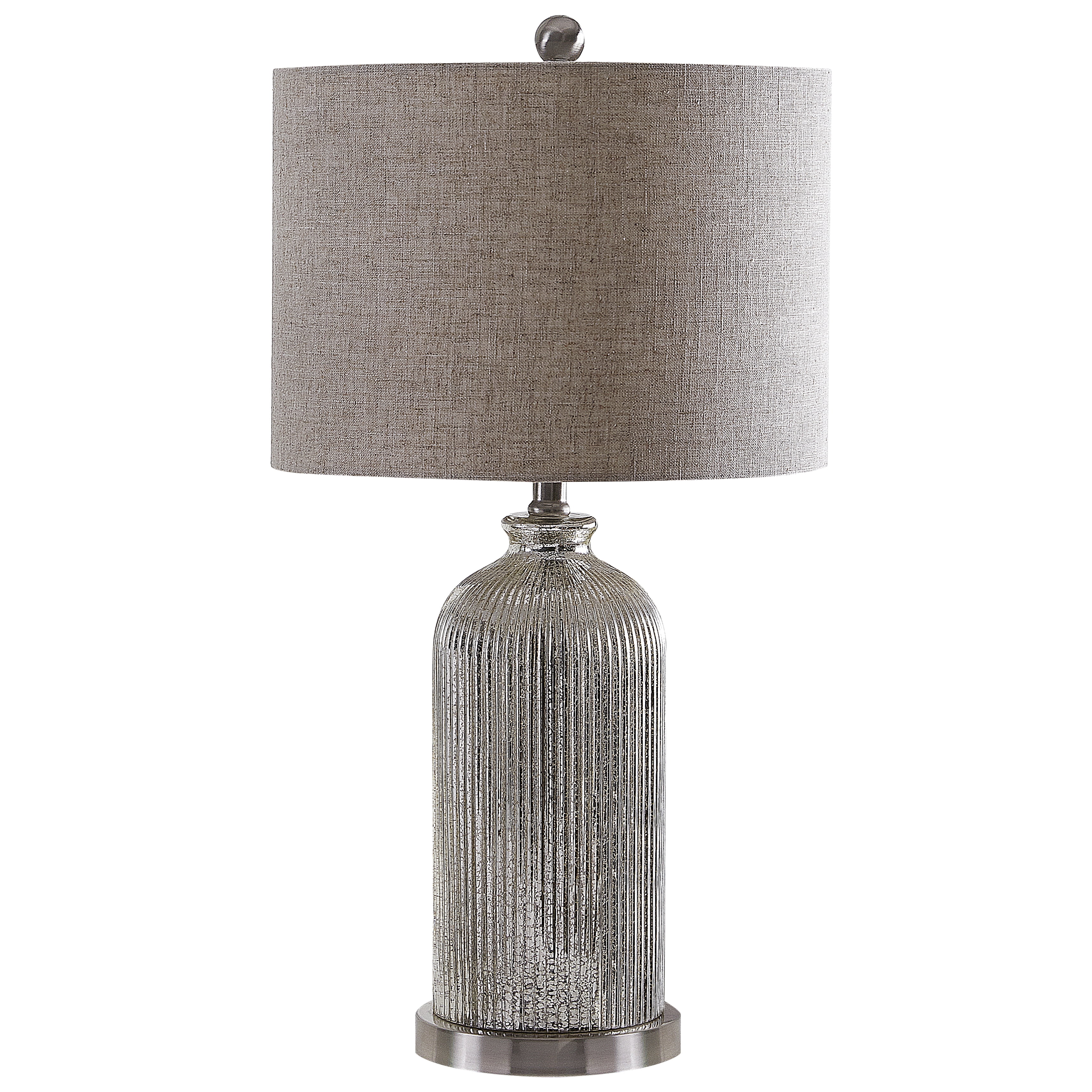 SAFAVIEH Ashson Rustic 26 in. H Table Lamp, Silver/Ivory - Image 2