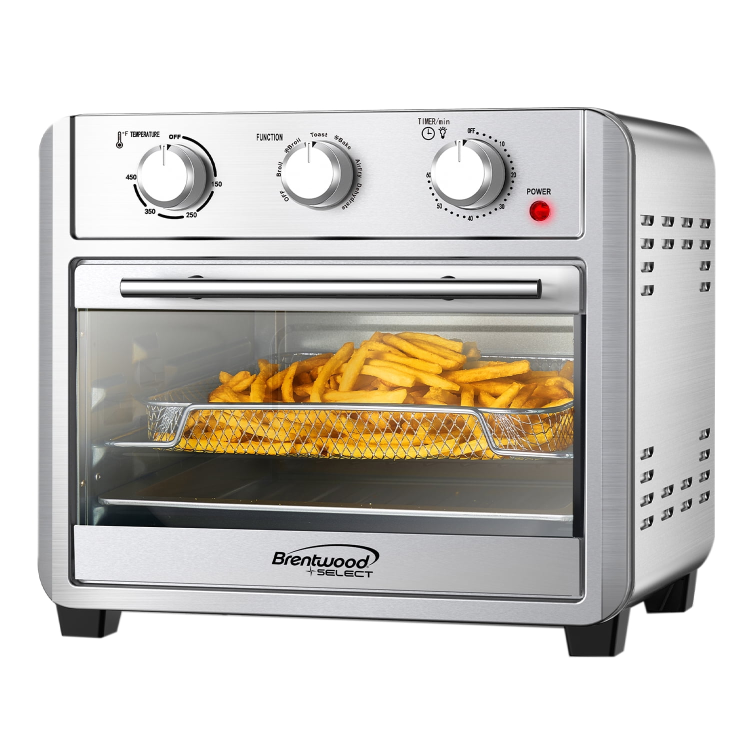 Brentwood Select 24-Qt. 1,700-Watt Stainless Steel Convection Air Fryer Toaster Oven - Image 6