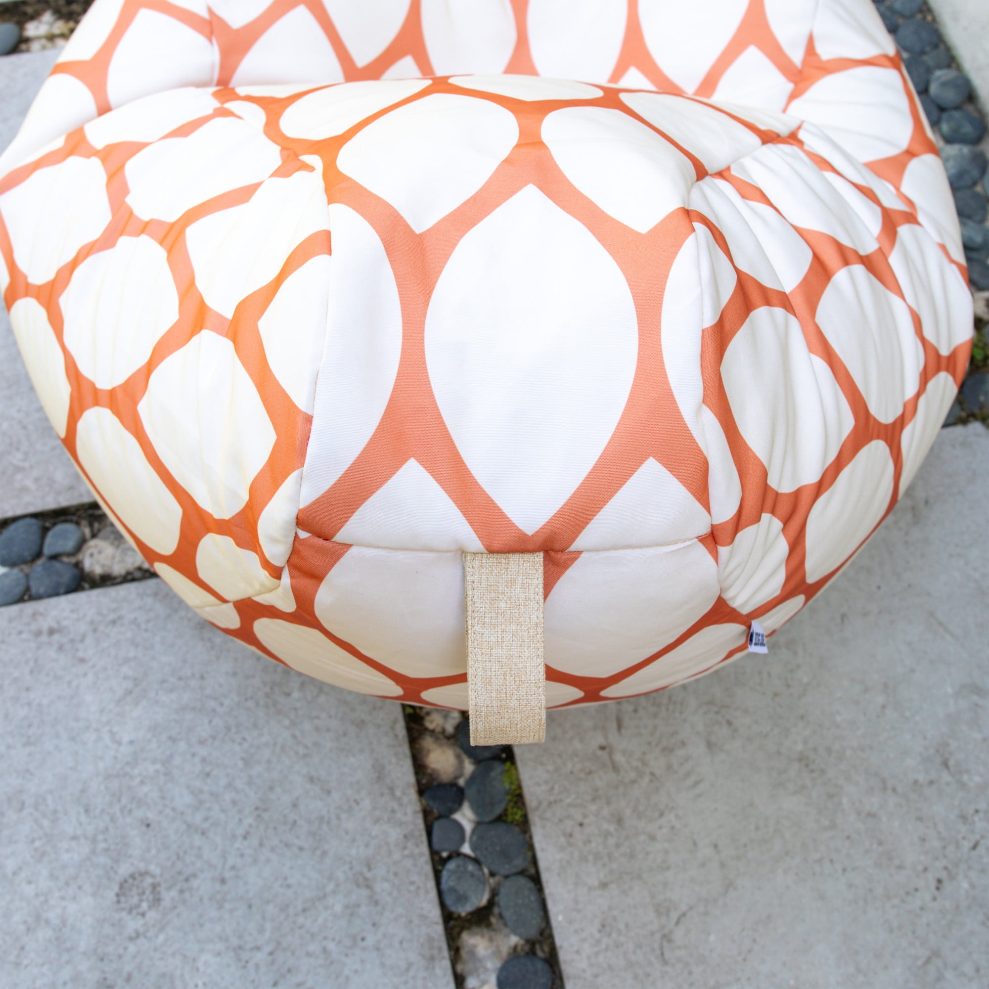 Big Joe Tuffet Weatherproof Bean Bag Chair, Paprika Bella Sunmax , Durable Weather Resistant Fabric, 2.5 feet Teardrop - Image 2