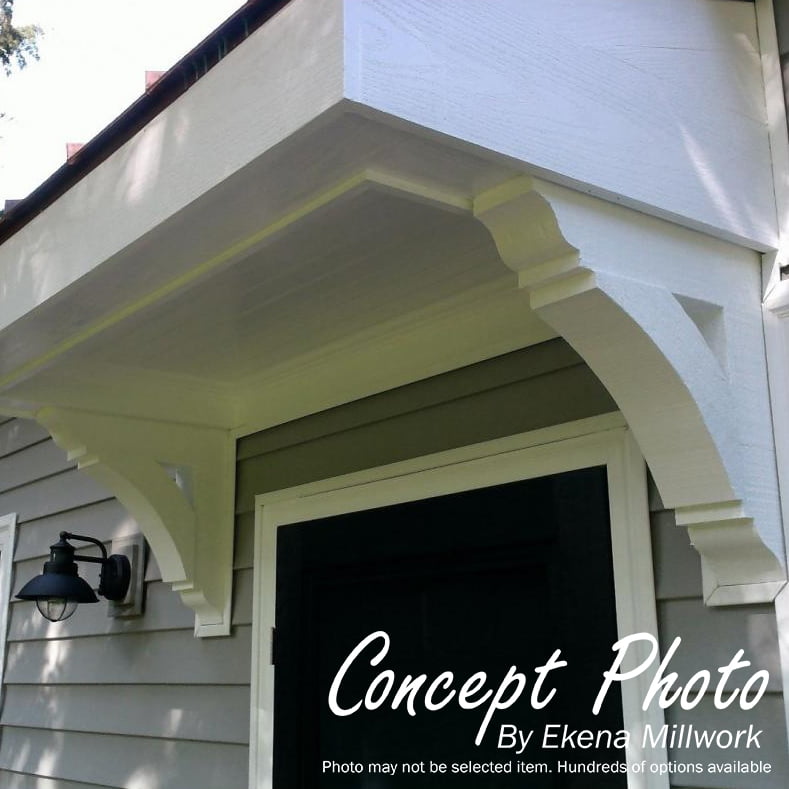 Ekena Millwork 4"W x 14"D x 18"H Merced Block Rough Sawn Bracket w/ Offset Brace, Western Red Cedar - Image 4