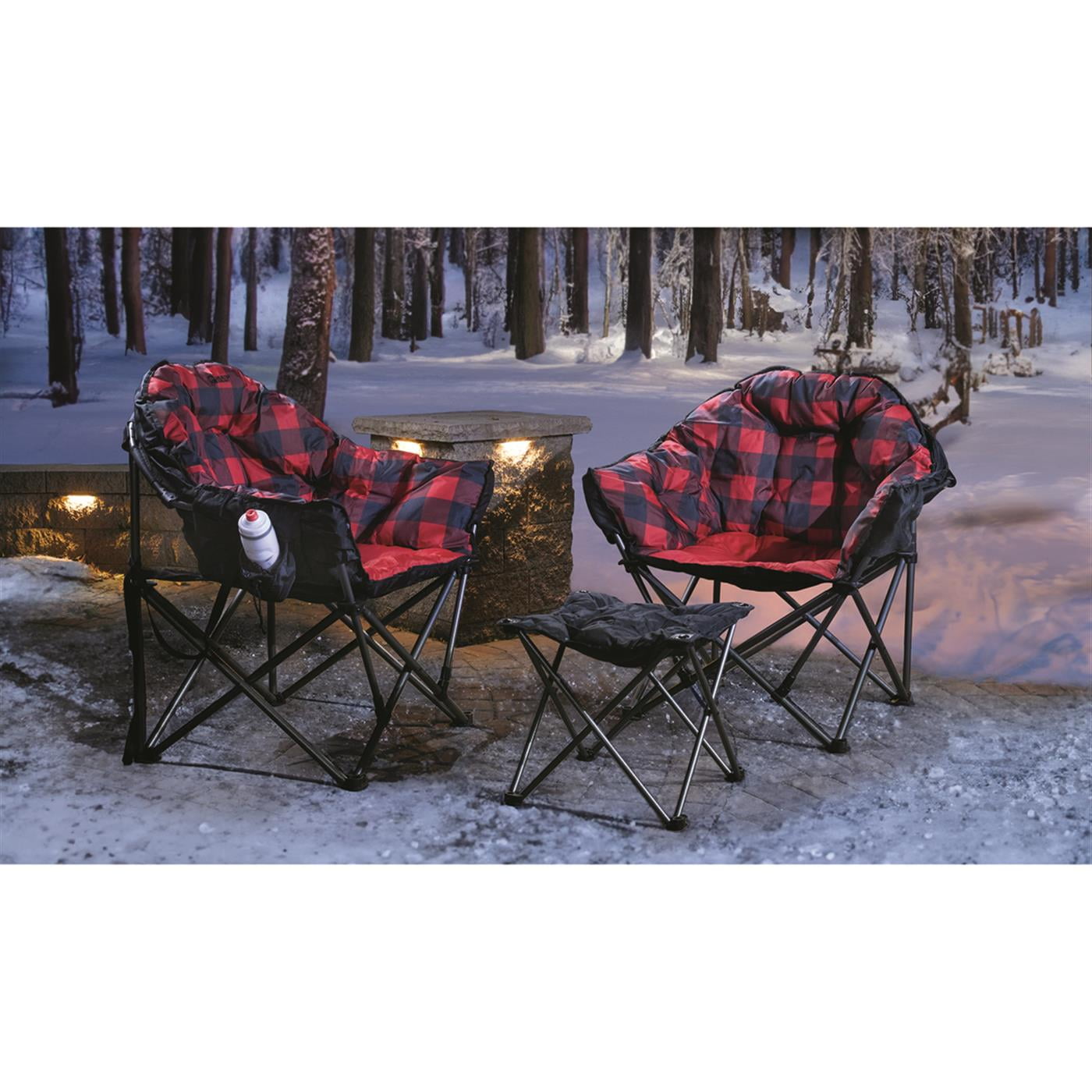 Guide Gear Oversized Club Camp Chair, 500-lb. Capacity Red Plaid - Image 6