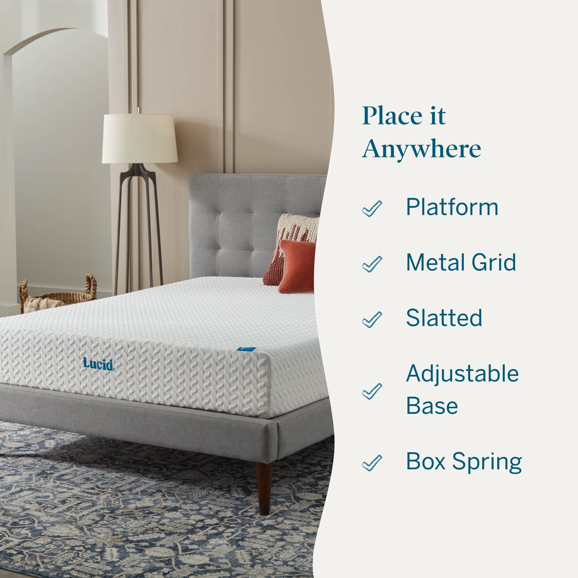 Lucid Refresh Queen Tight Top 10" Firm Memory Foam Mattress with Gel Infusion and Ventilation - Image 11