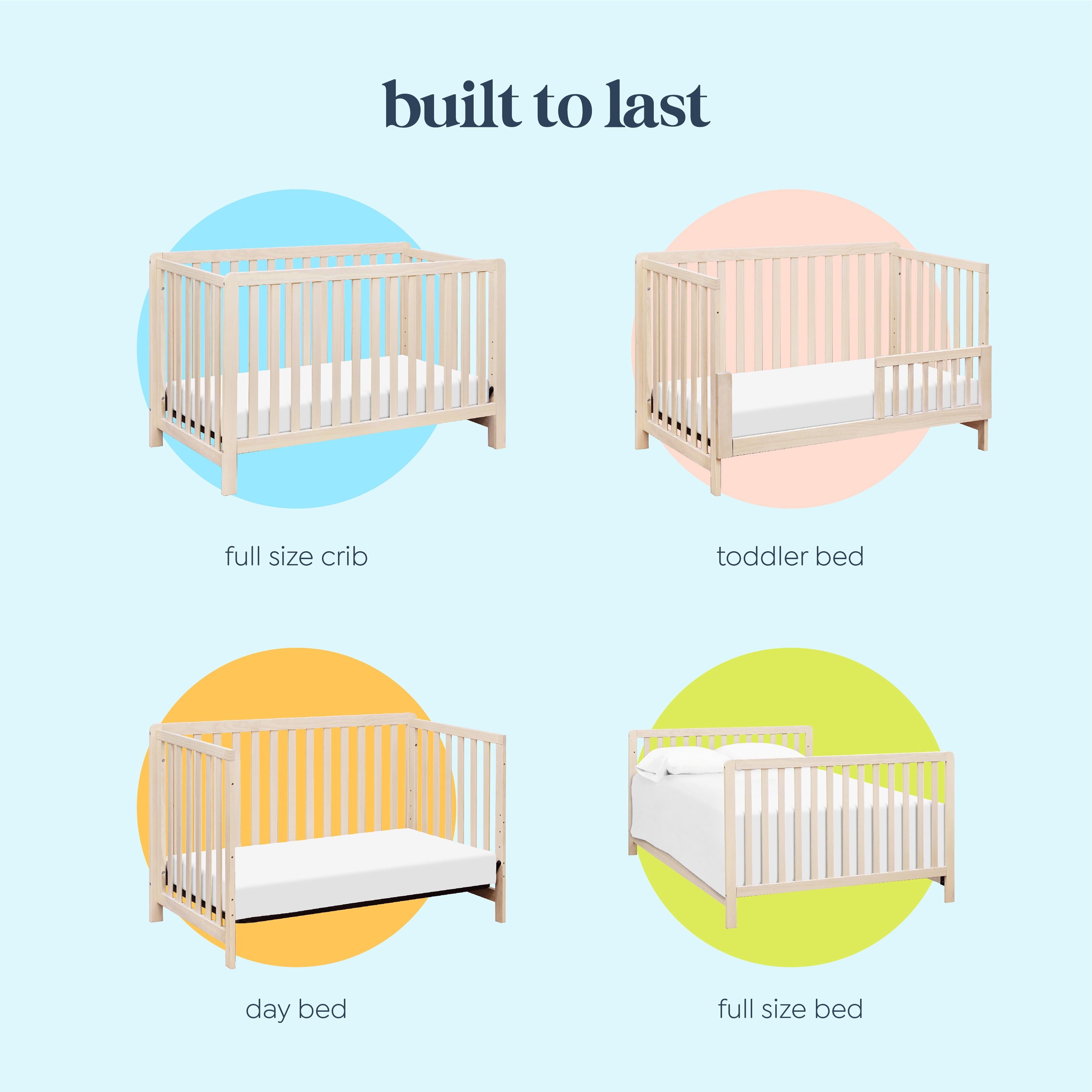 Carter's By DaVinci Colby 4-in-1 Low-Profile Convertible Crib in Washed Natural - Image 9