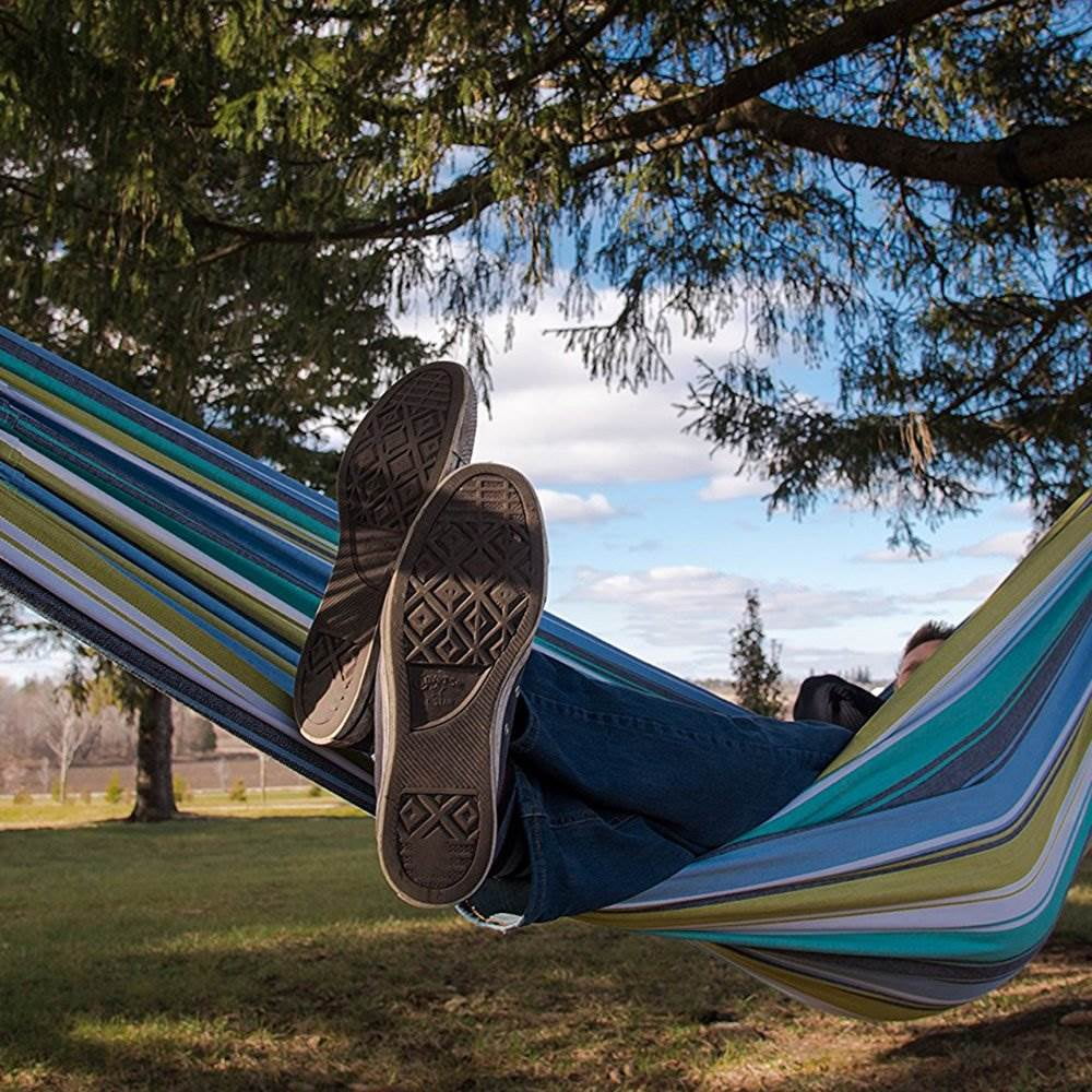 Vivere Double Brazilian Style Cotton Hammock - Cayo Reef - Image 4