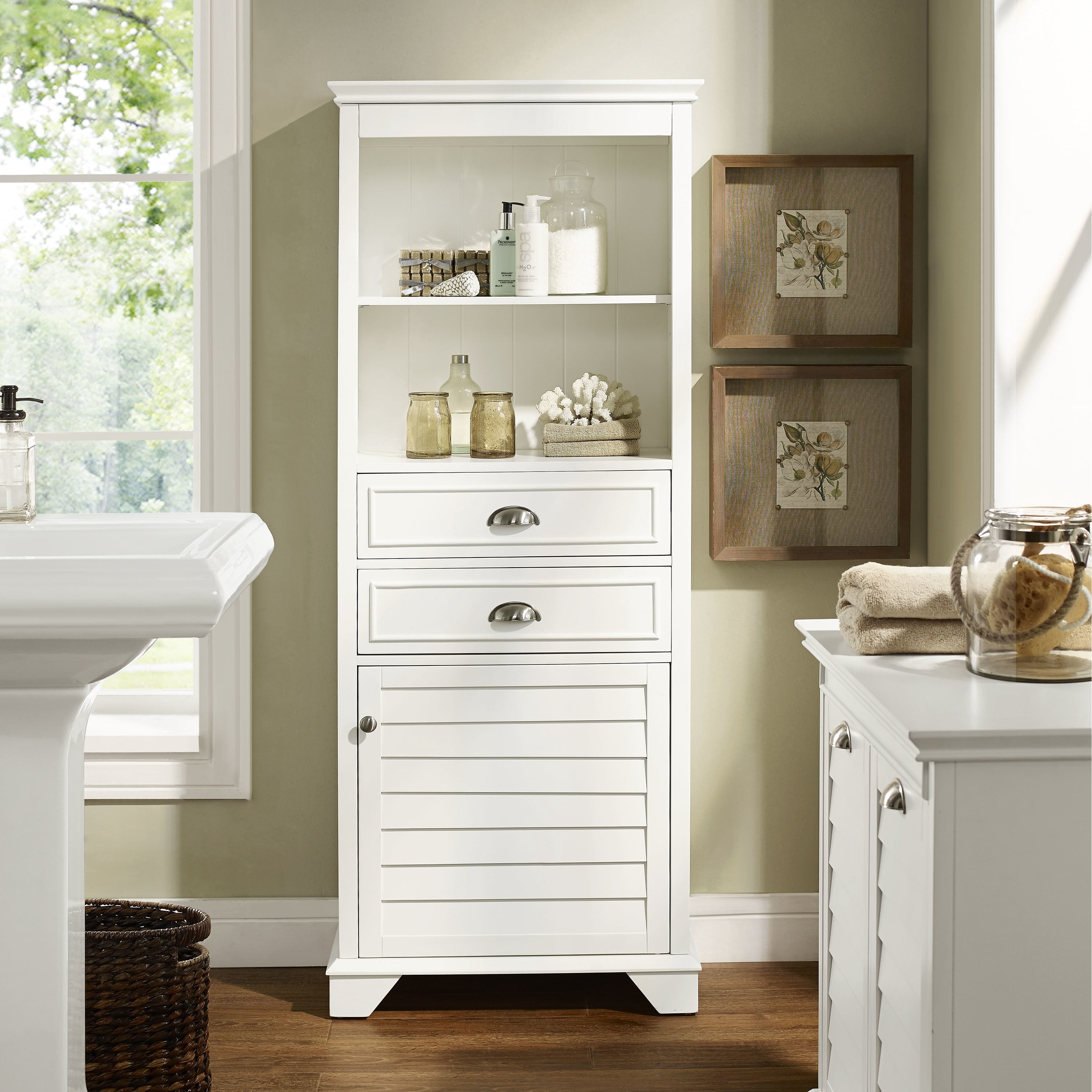 Crosley Brands Lydia Tall Cabinet White - Image 7