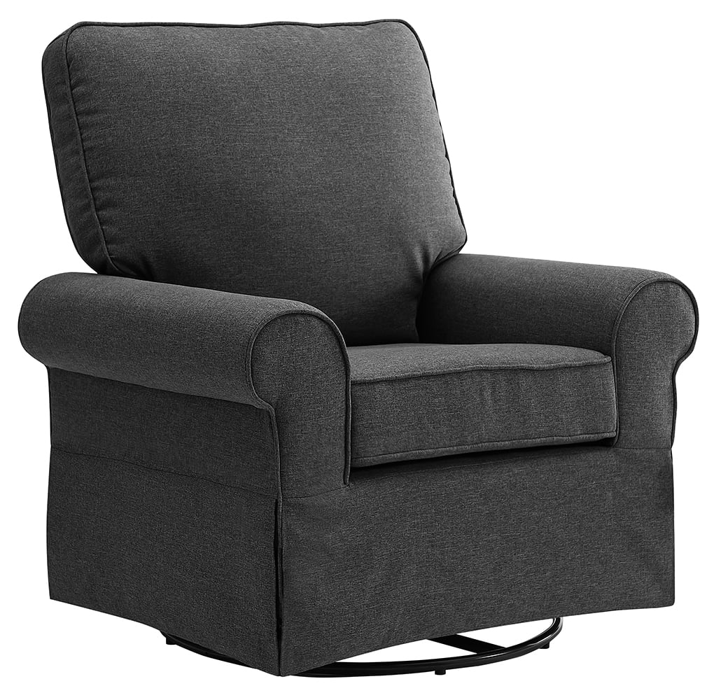 Angel Line Natalie Upholstered Swivel Glider, Dark Gray - Image 4