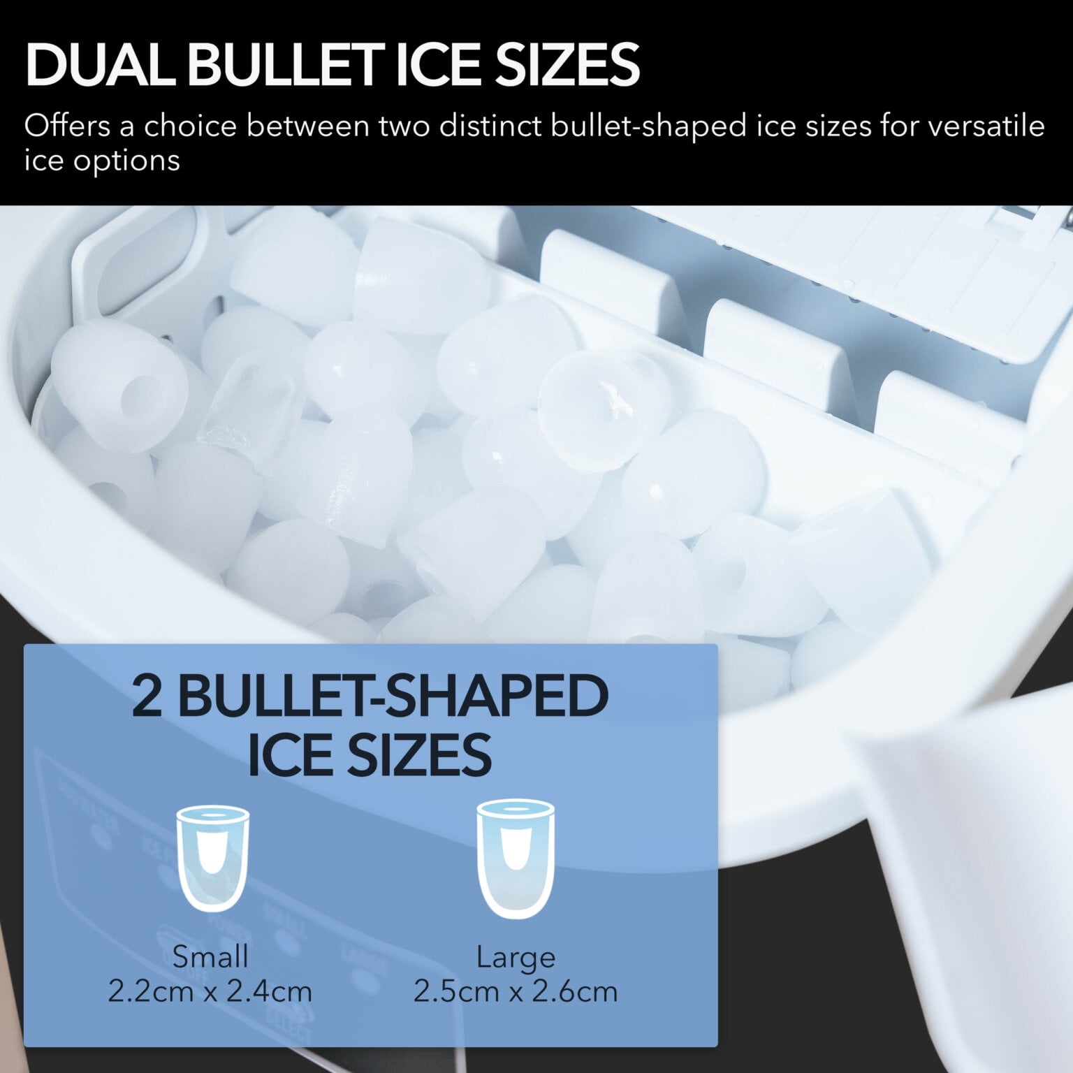 Whynter Compact Portable Ice Maker, 27 lb Capacity, Black - Image 2