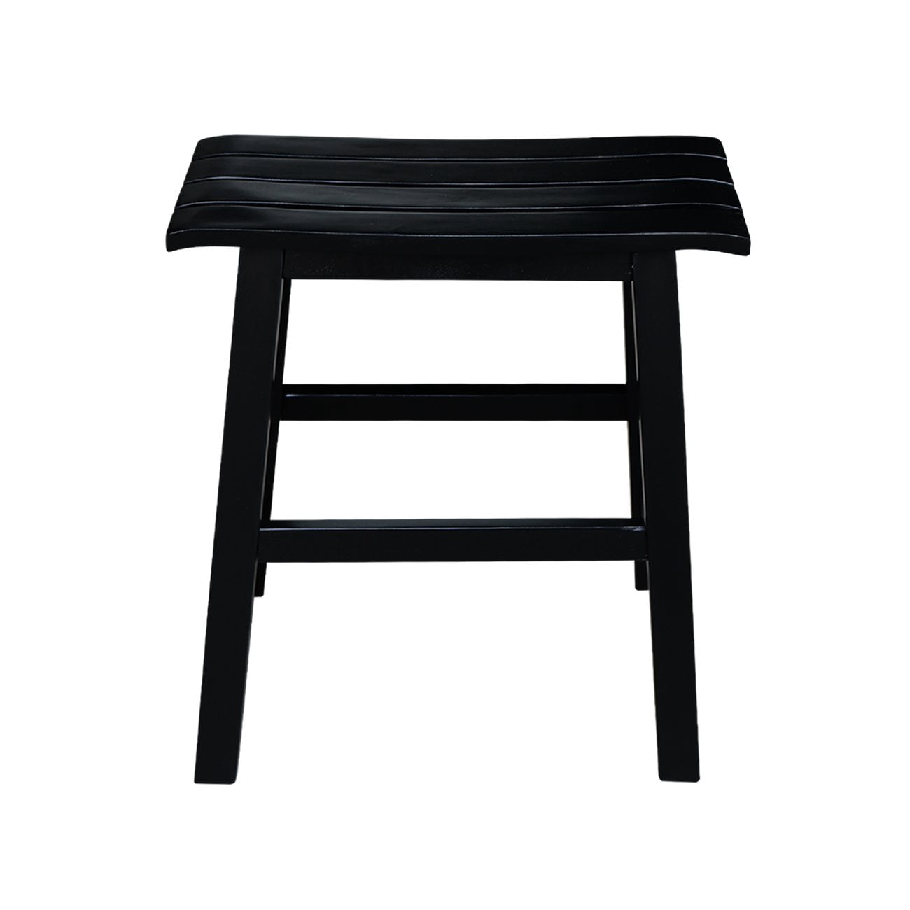 International Concepts Wood Kitch & Dining Slat Seat Stool in Espresso - Image 4