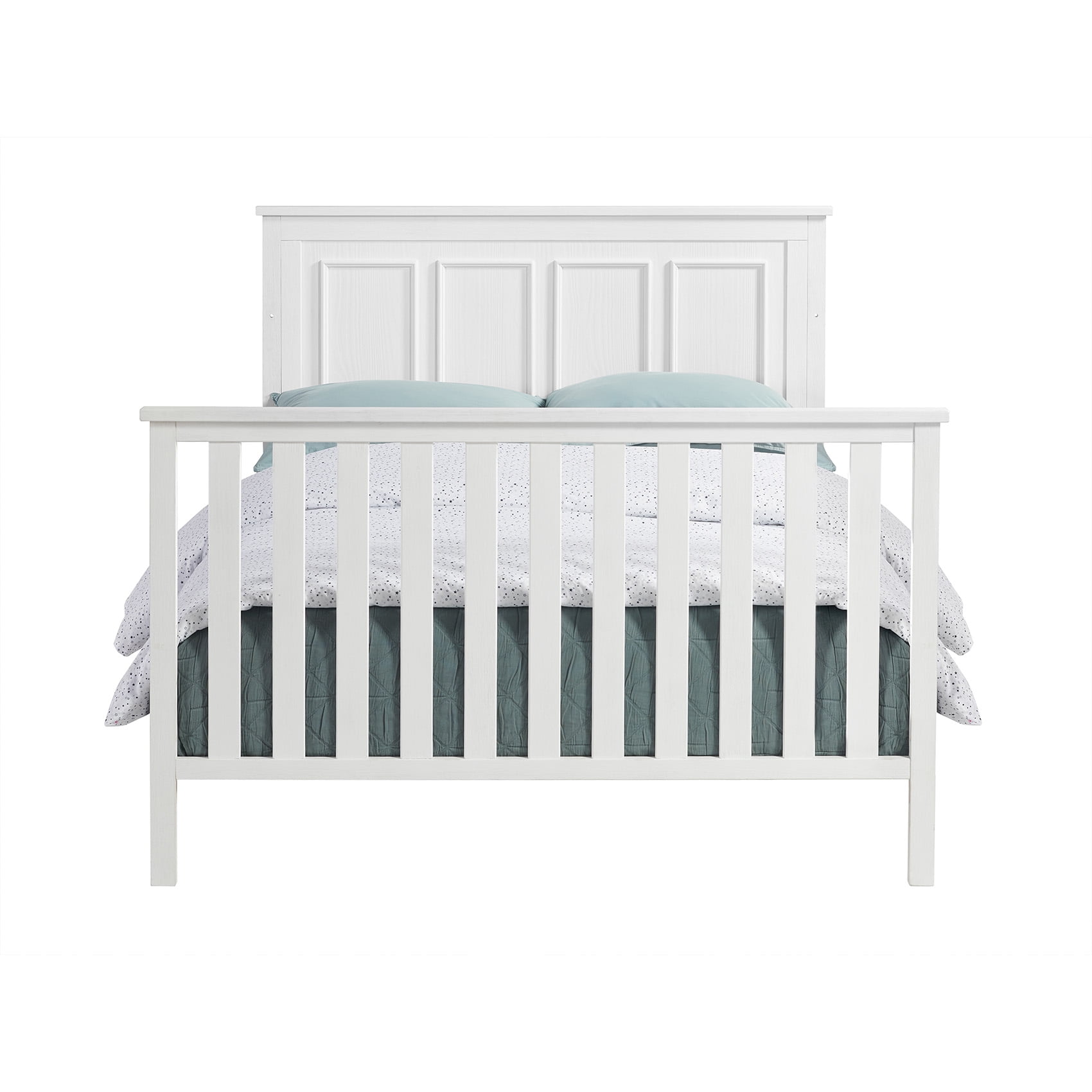 Oxford Baby Farmington 4-in-1 Convertible Crib, Rustic White, Wooden Crib - Image 11