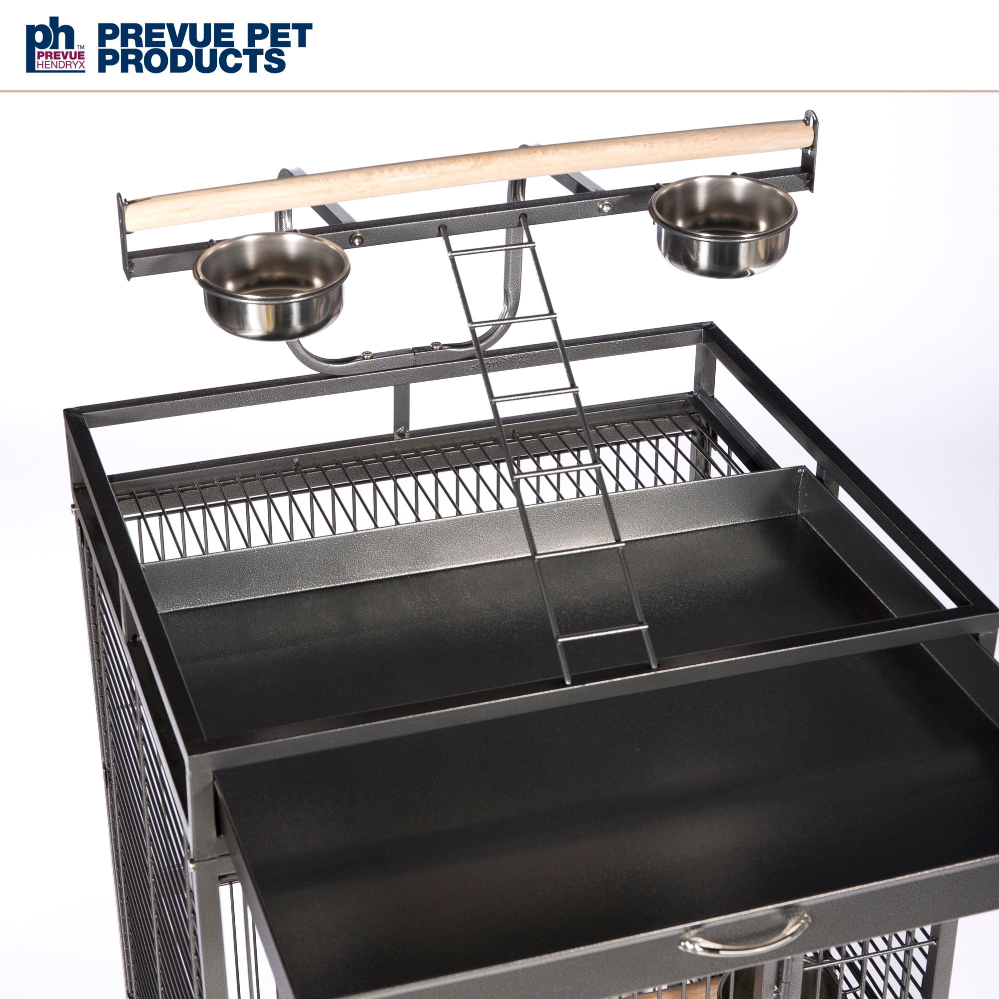 Prevue Pet Products Playtop Bird Home - Black Bird Cage 3152BLK - Image 4