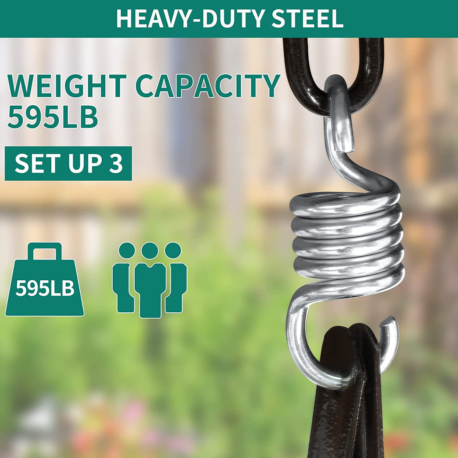 Dextrus Alloy Steel Chair Porch Swings with Adjustable Canopy and Removable Cushions, Dark Brown - Image 9