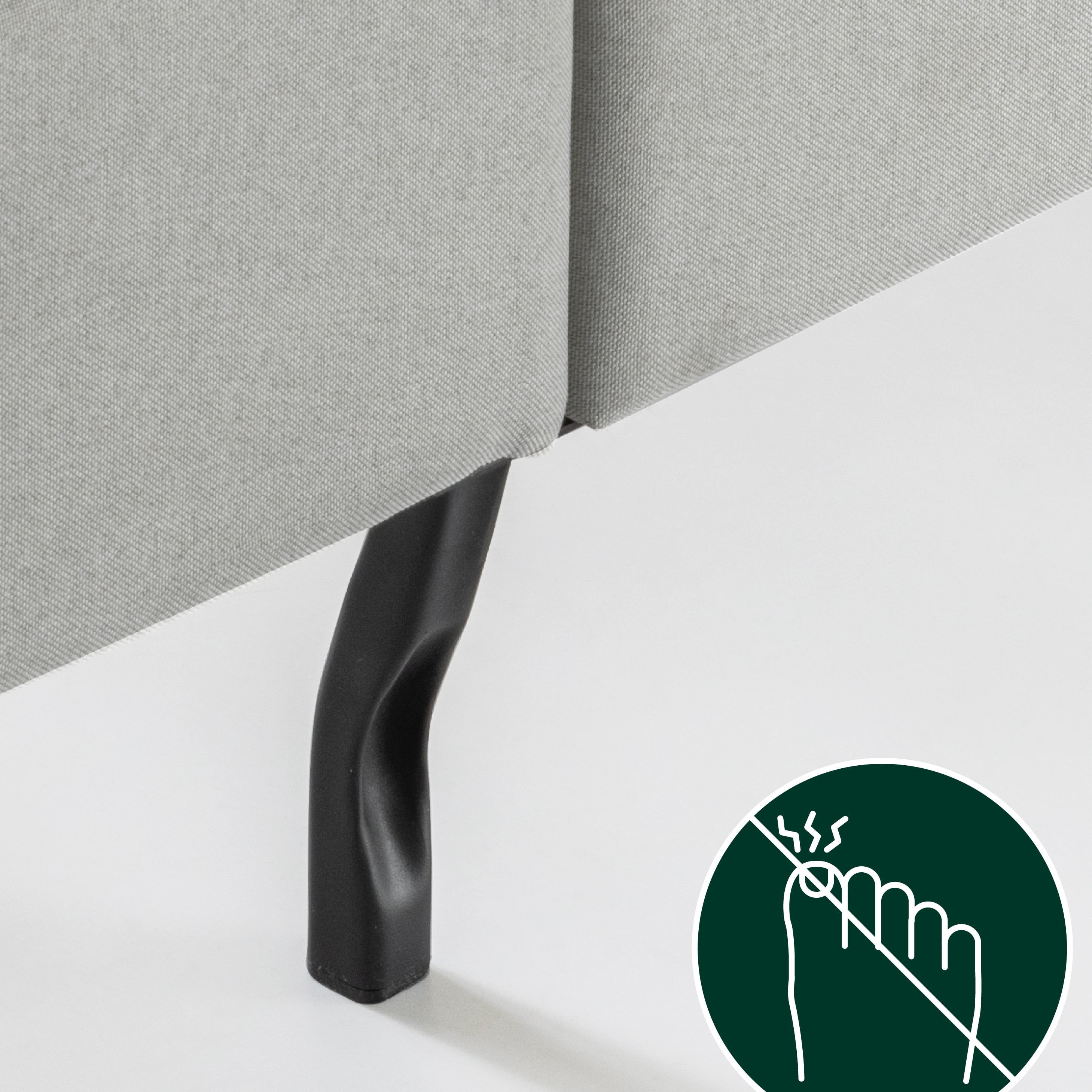 Zinus 40" Dachelle Upholstered Platform Bed Frame Gray Sand, Queen - Image 2