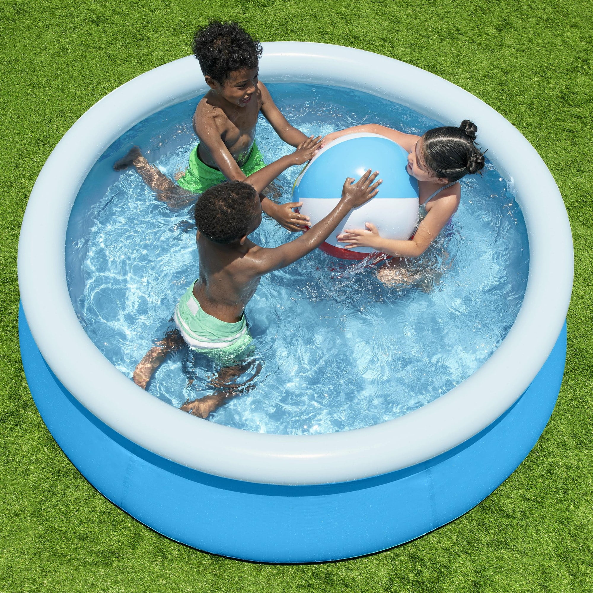 Bestway: Fast Set Pool - 6' x 20" - Blue, Inflatable Round Above Ground Swimming Pool, DuraPlus Liner, Fill-Rise Setup, 248gal, Family Kids Water Play - Image 4