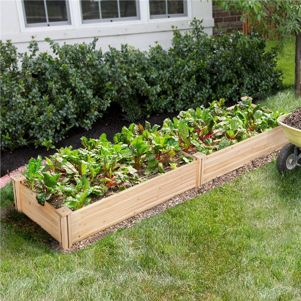 Alden Design Wooden Raised Garden Bed Planter Box for Patio Yard Greenhouse - Image 8